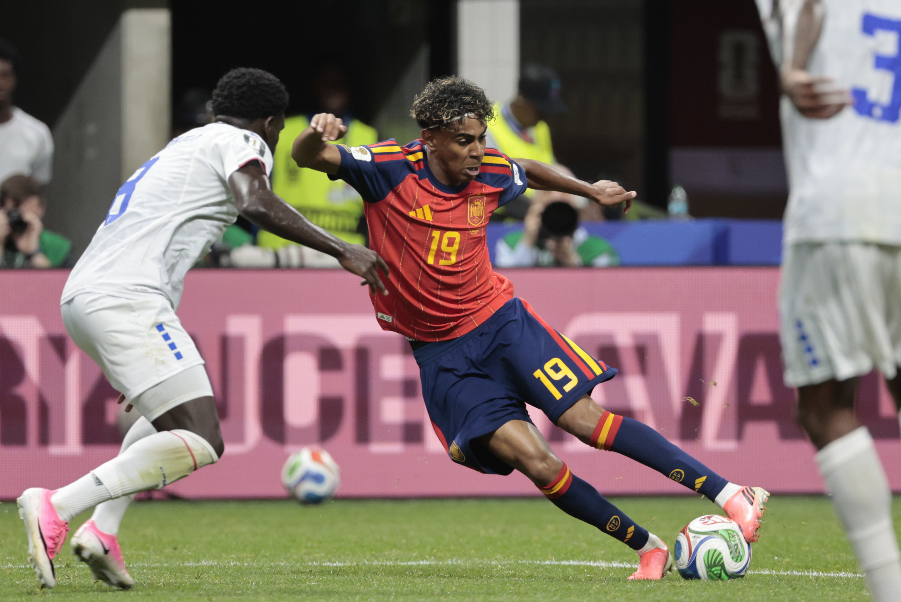 Lamine Yamal, durante el partido de España contra Cabo Verde en el Mundial 2026.