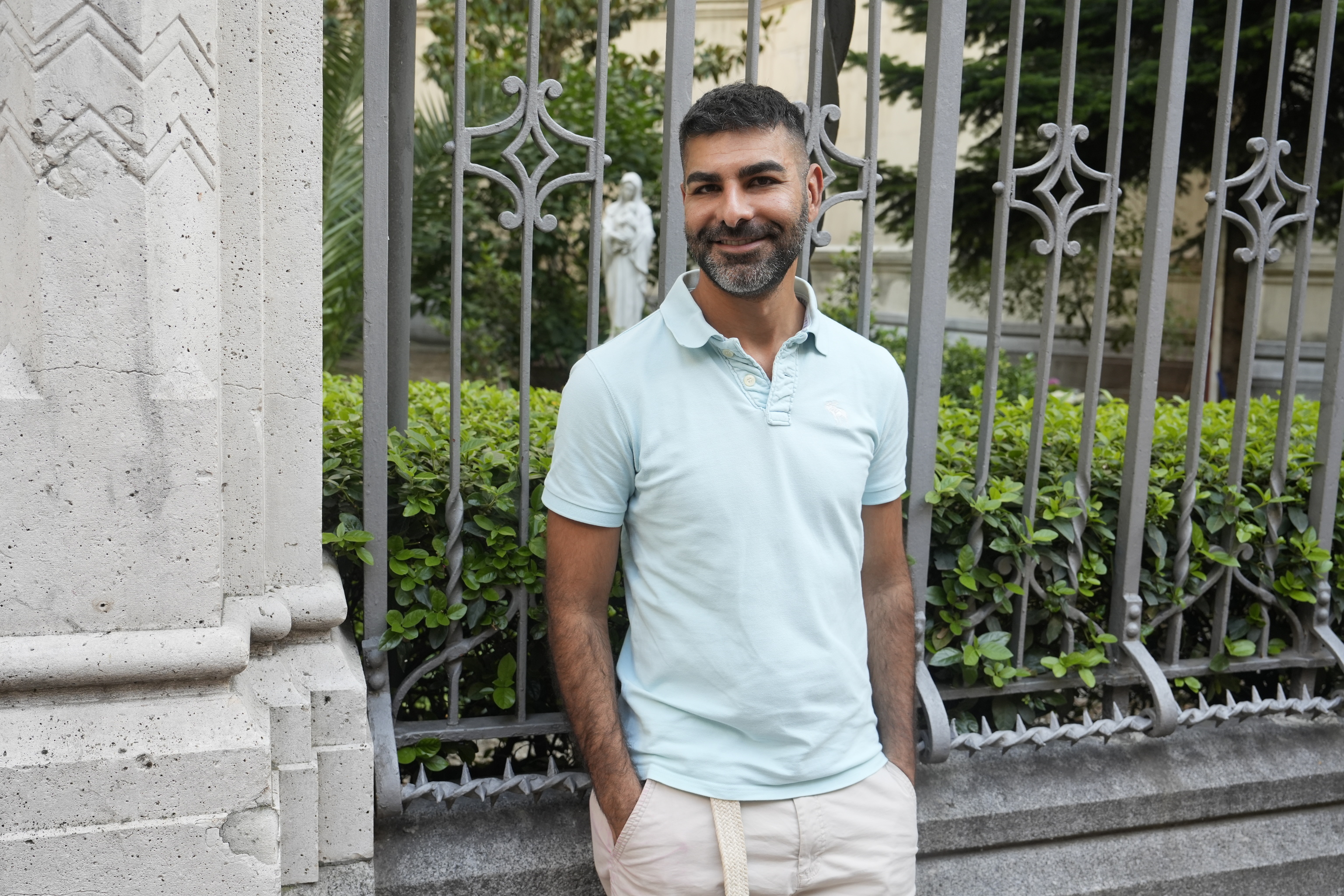 Navin Daswani, el pasado miércoles, en la iglesia San Manuel y San Benito.