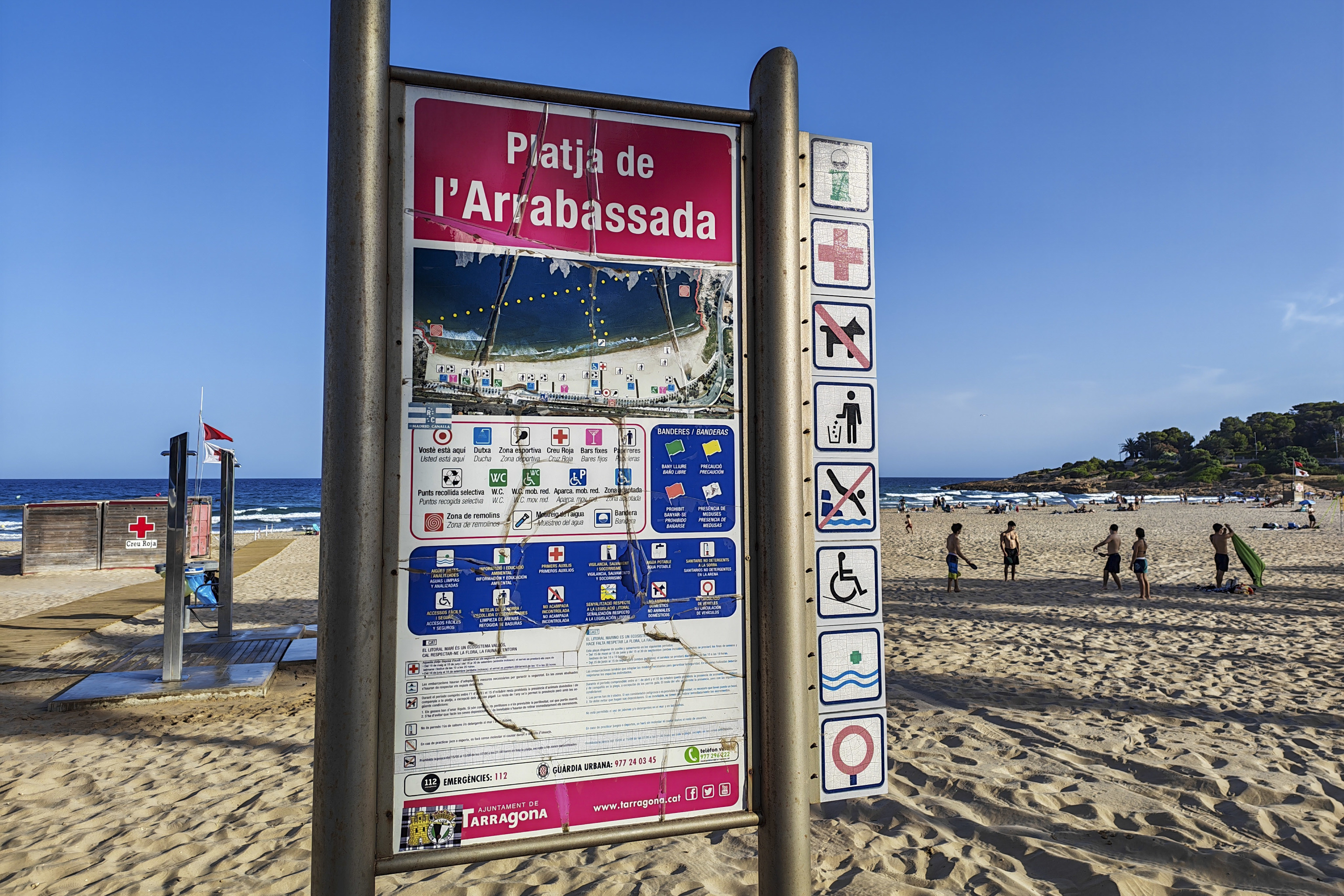 Imagen de la playa de la Arrabassado deTarragona.