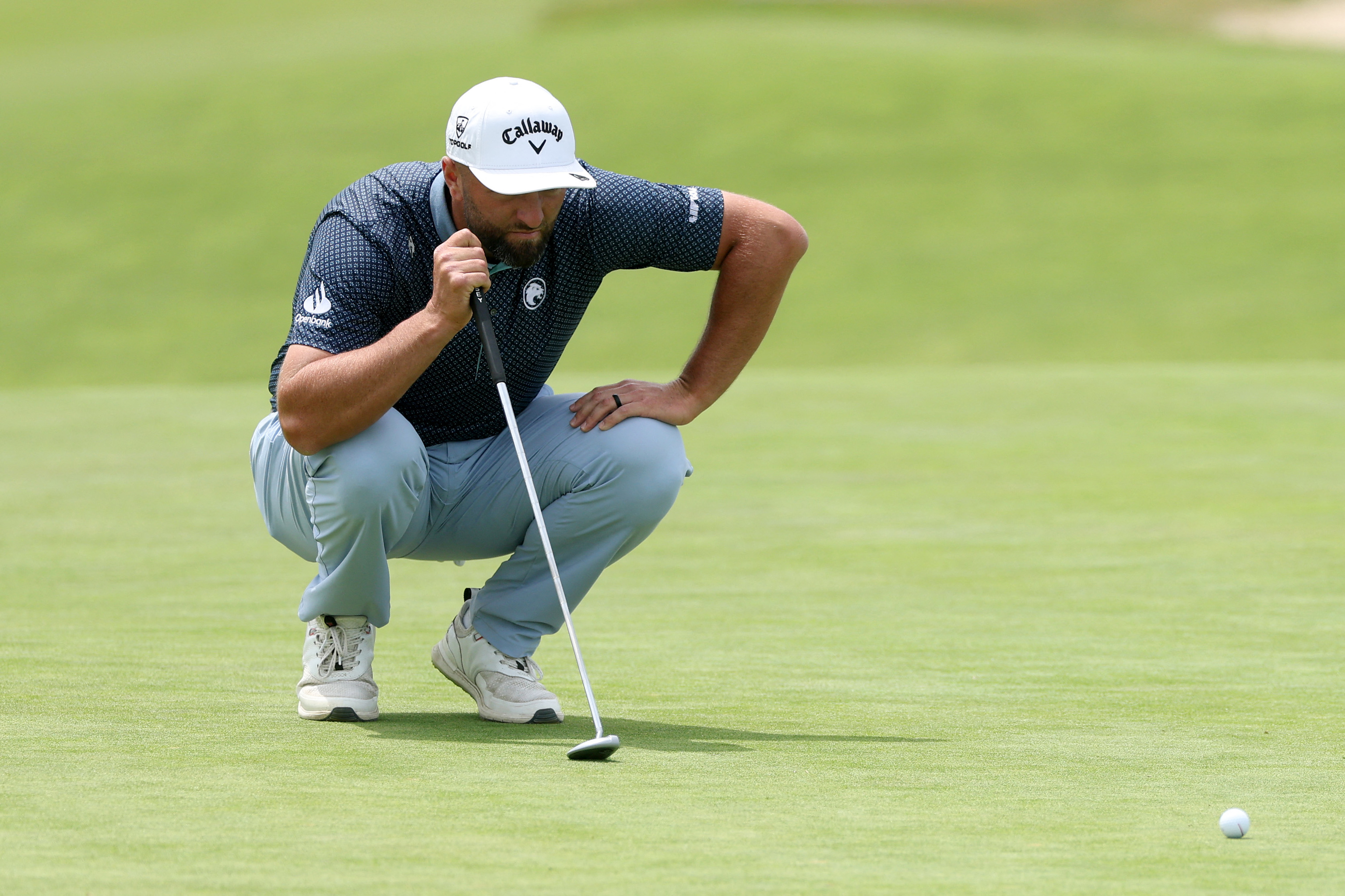 Jon Rahm, en el Shinnecock Hills Golf Club de Nueva York, donde se celebra el US Open.
