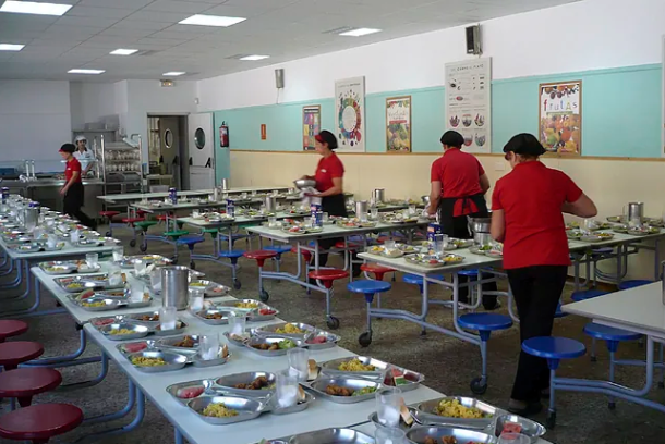 Interior de un comedor infantil