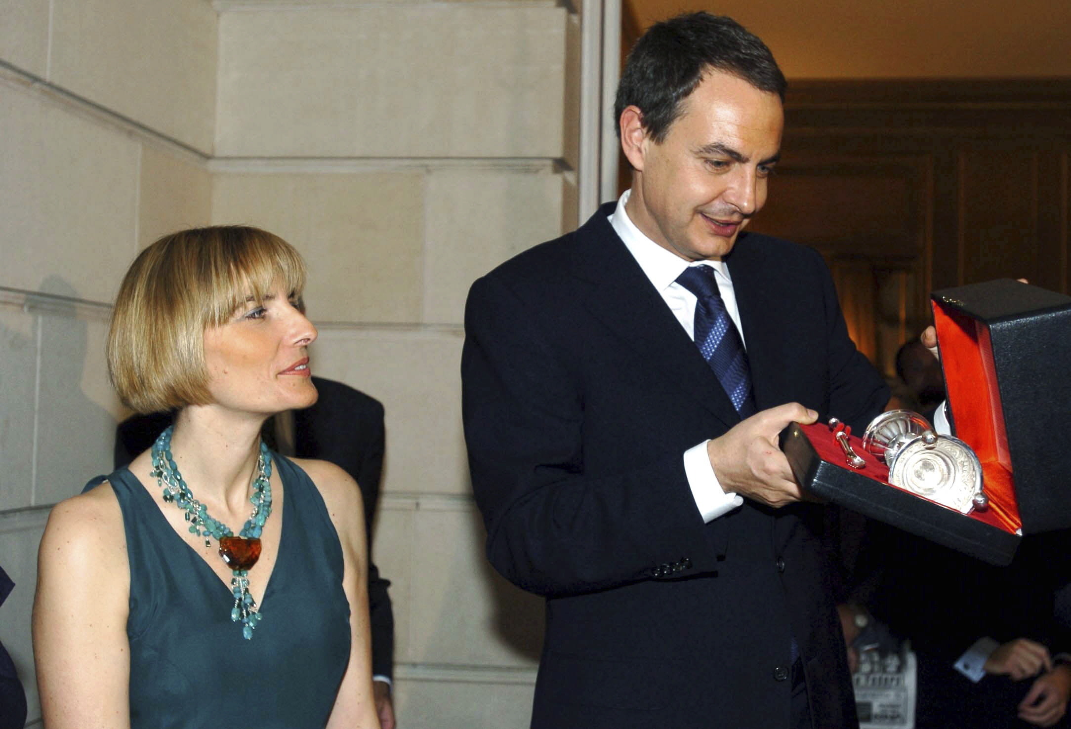 Zapatero y su mujer durante una visita oficial a Argentina en 2005.