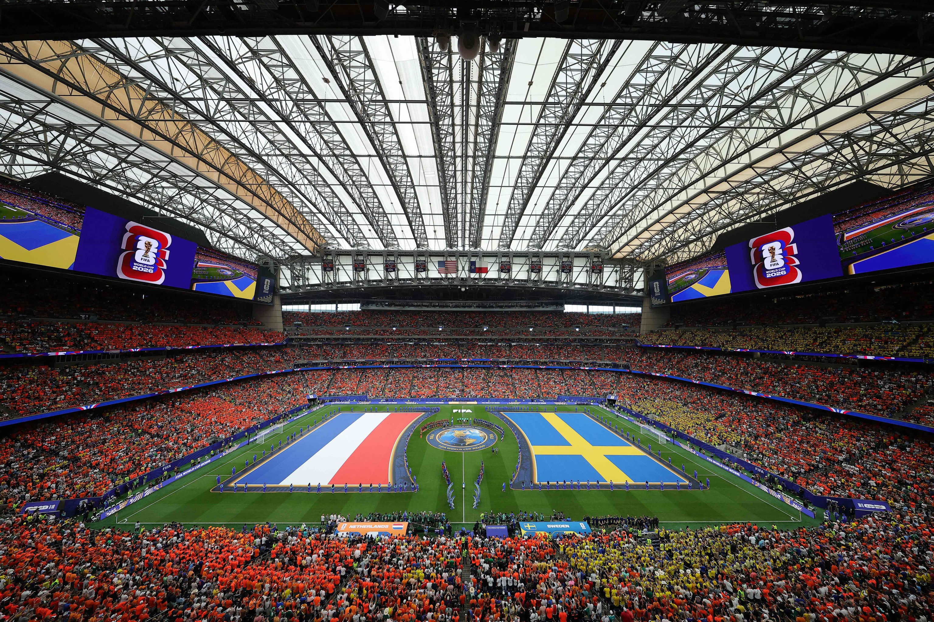 El estadio de Houston antes del inicio del Países Bajos - Suecia