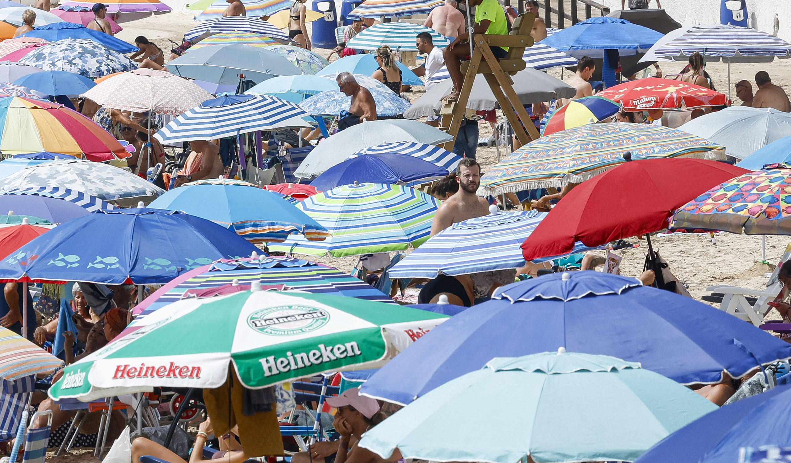 Sombrillas en una de las playas de Torrevieja.