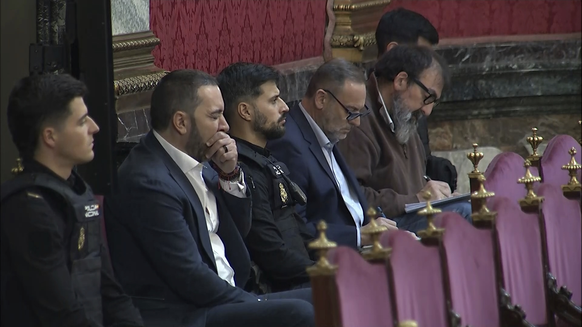 Aldama, Ábalos y García, durante el juicio.