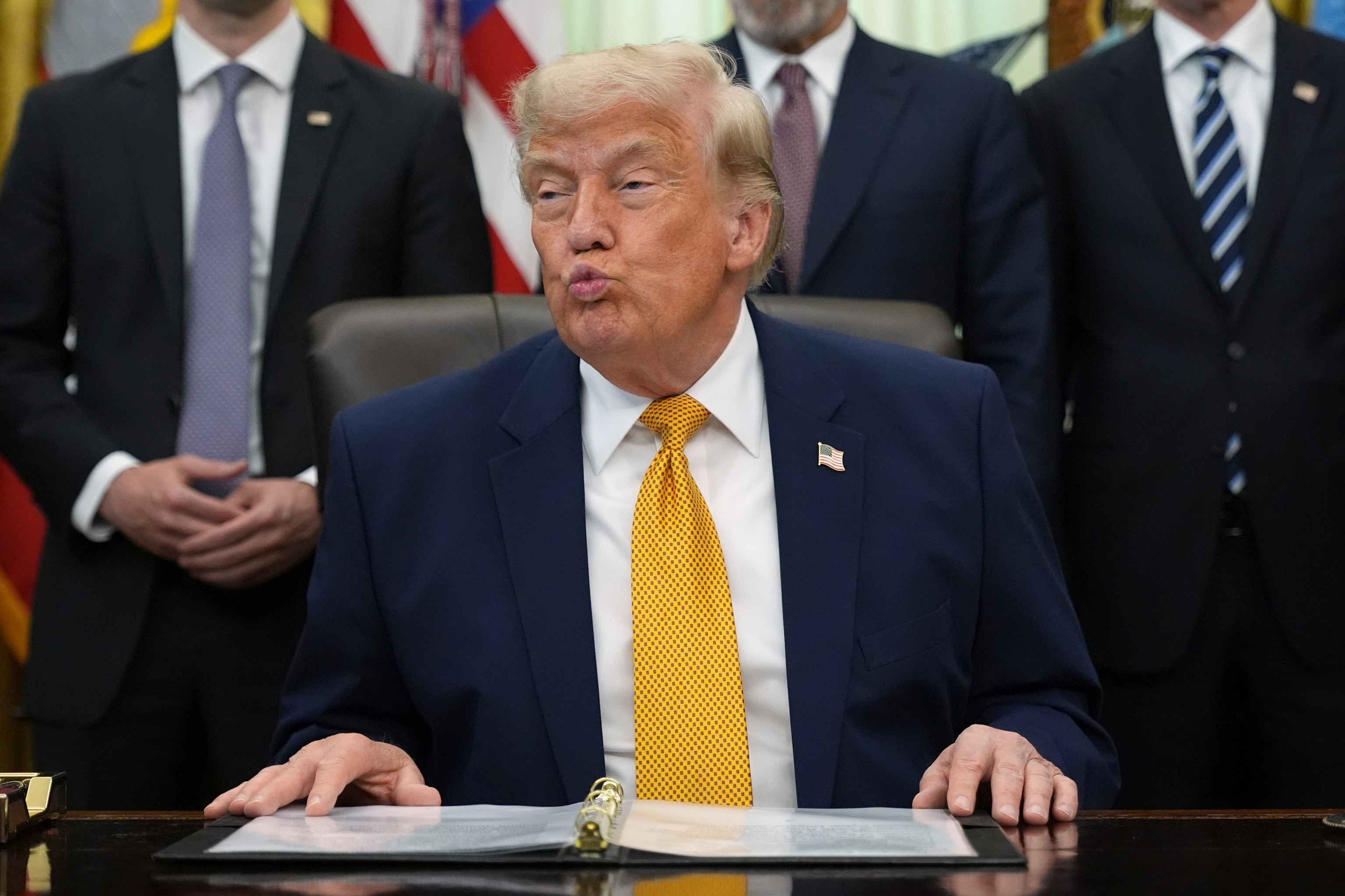 El presidente Donald Trump, en el Despacho Oval de la Casa Blanca.