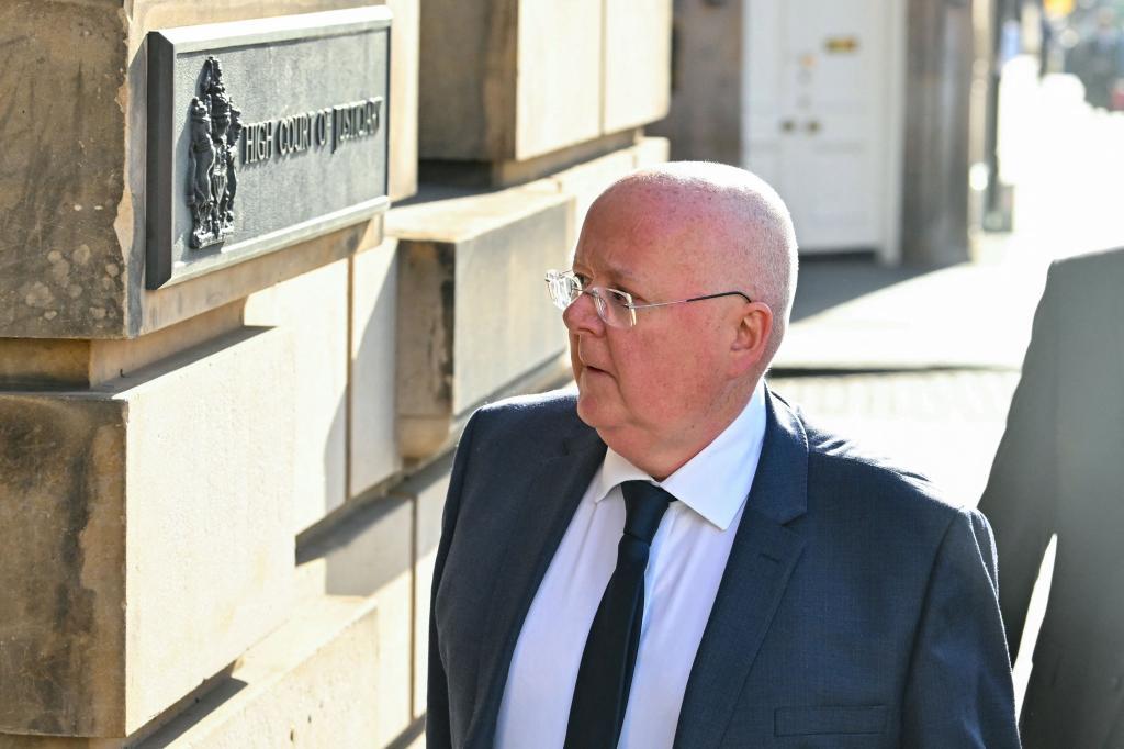 Peter Murrell, a su llegada al tribunal de Edimburgo.