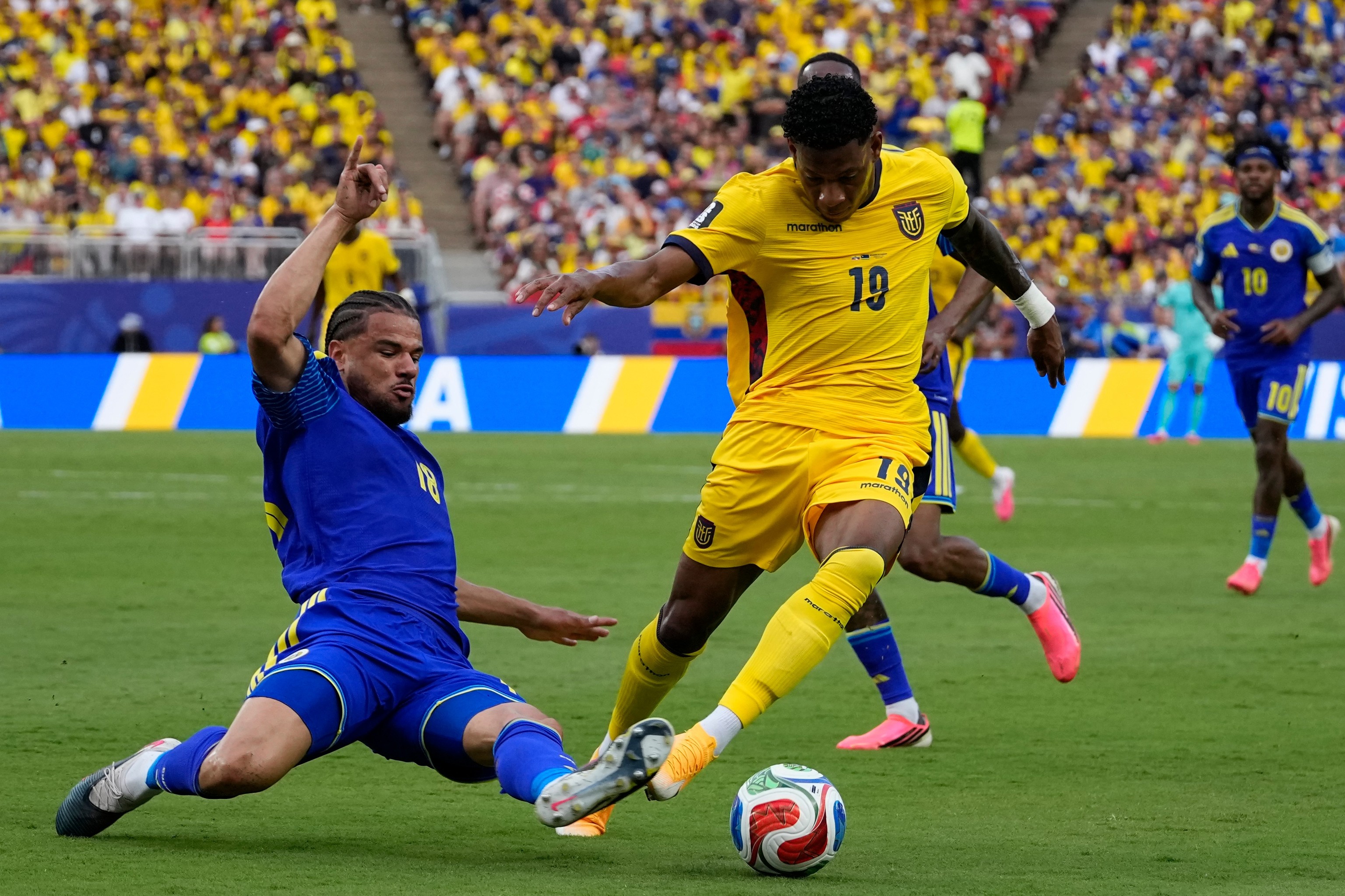 El jugador de Ecuador Gonzalo Plata, durante el partido contra Curazao.