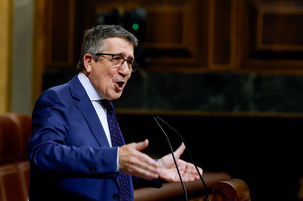 Patxi López, durante su intervención en el Congreso de los Diputados.