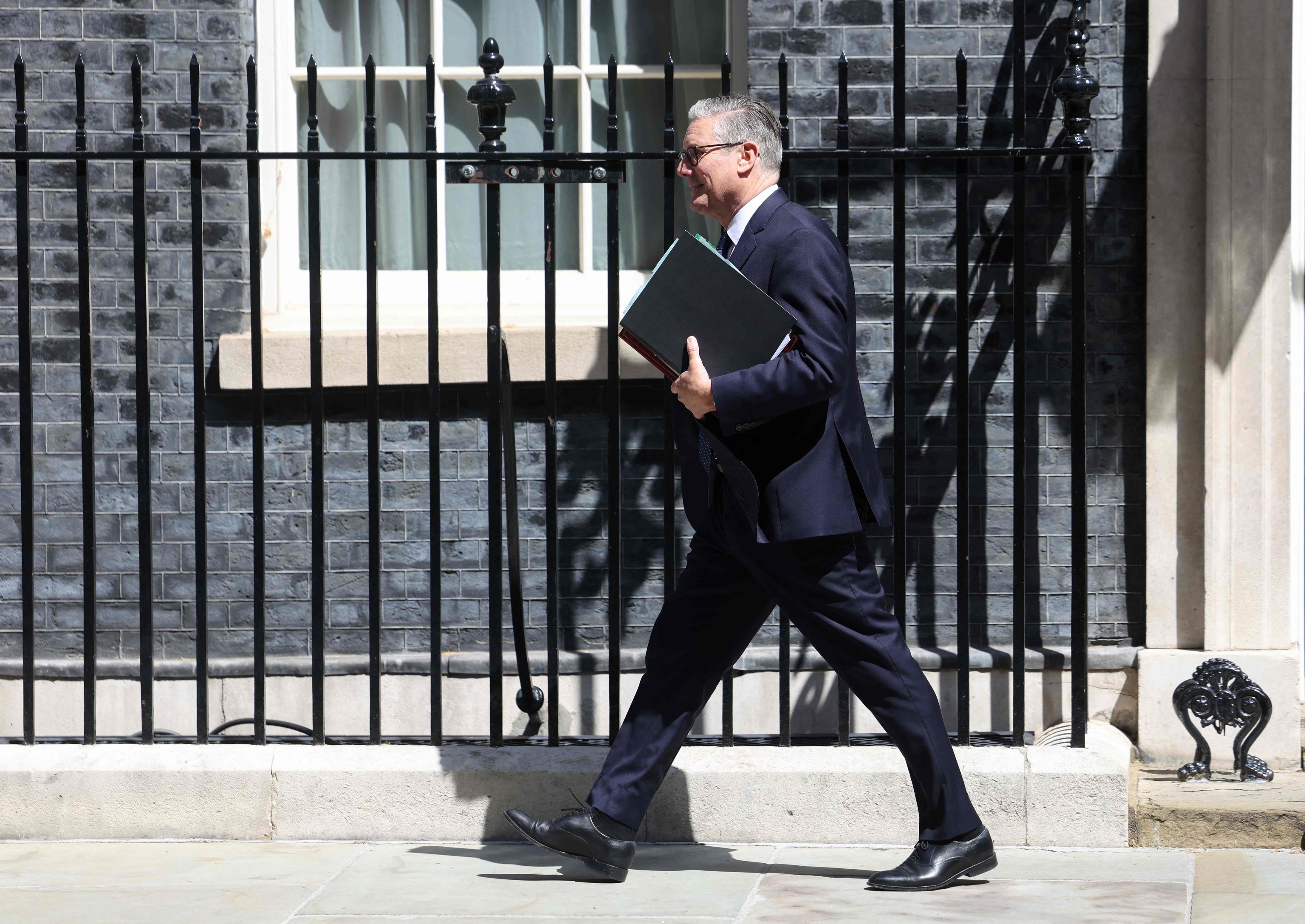 El aún primer ministro británico, Keir Starmer.