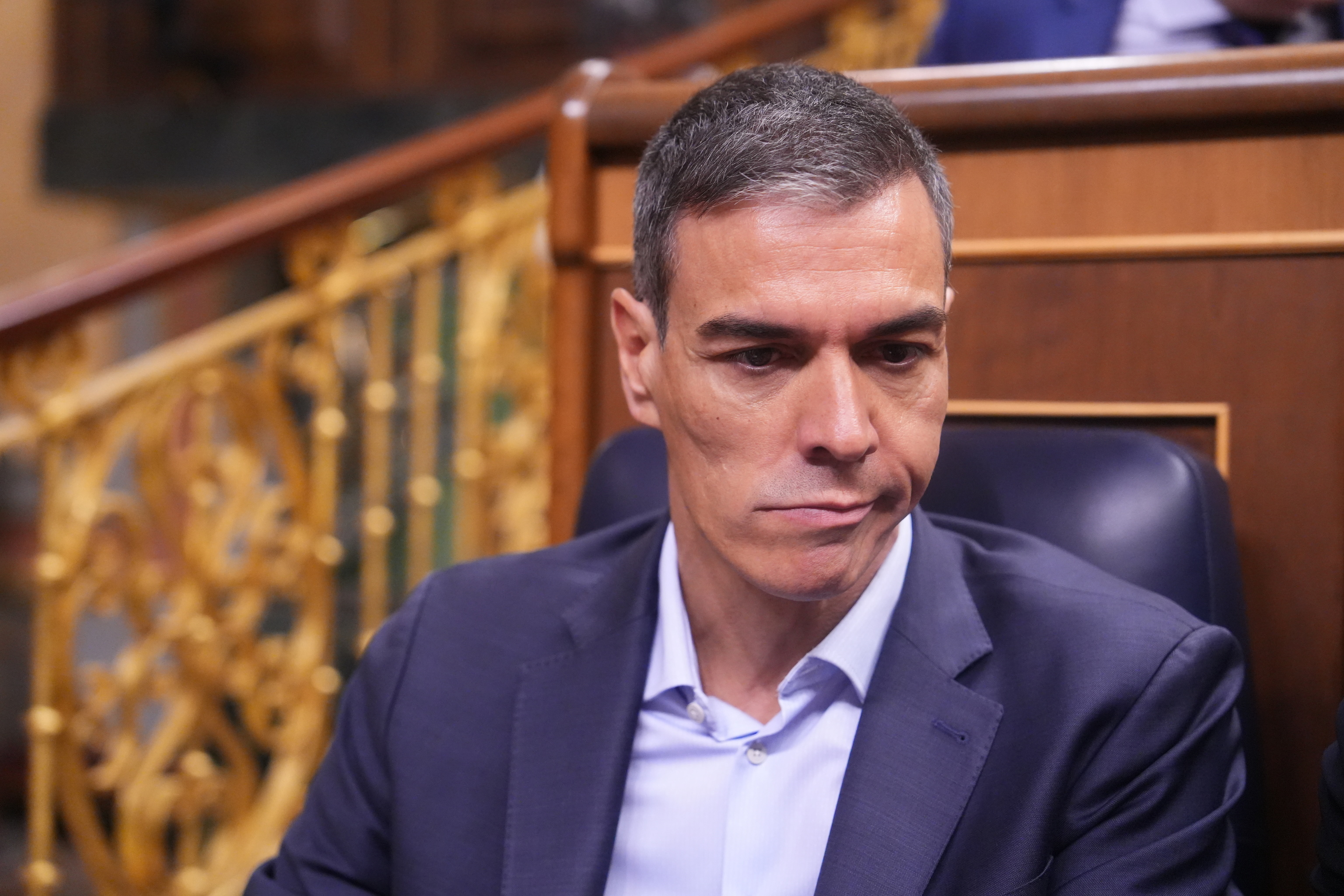 Pedro Sánchez, este miércoles en el Congreso.
