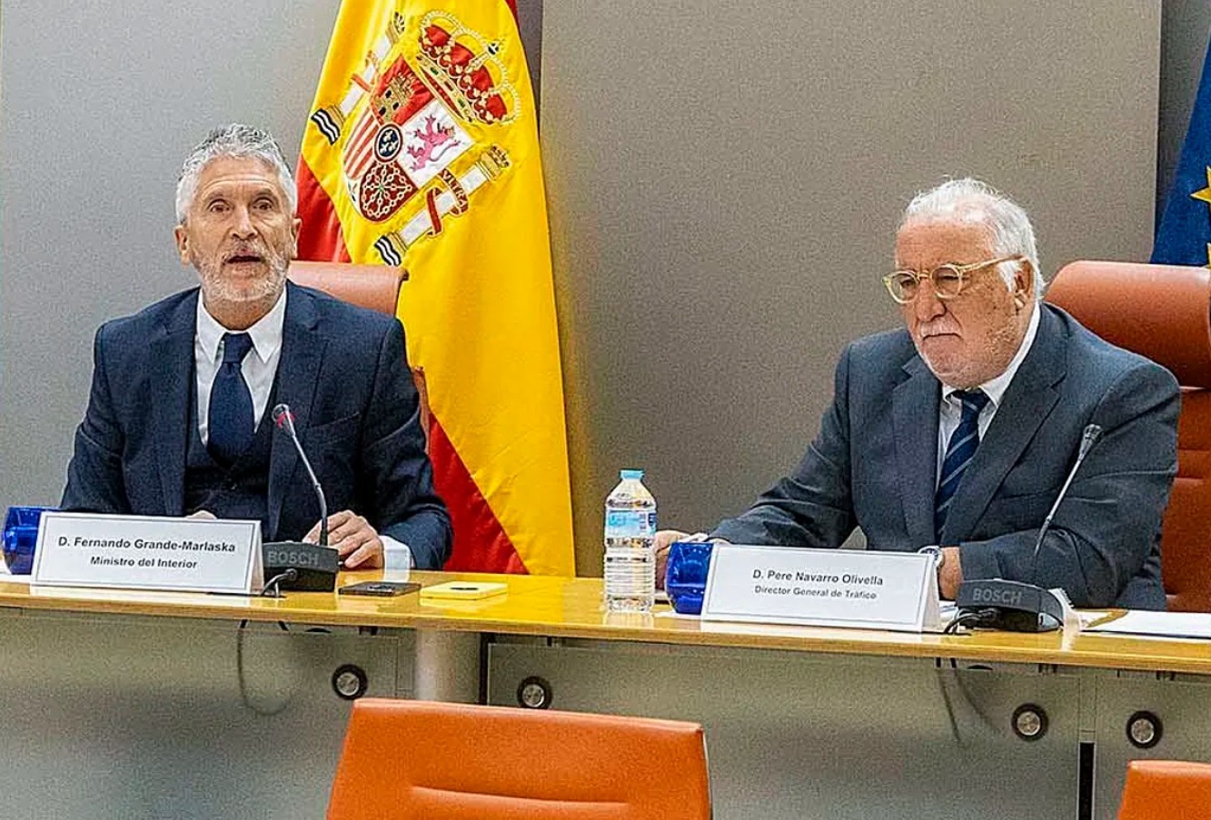 Pere Navarro, a la derecha, junto a su 'jefe', el ministro del Interior, Fernando Grande-Marlaska