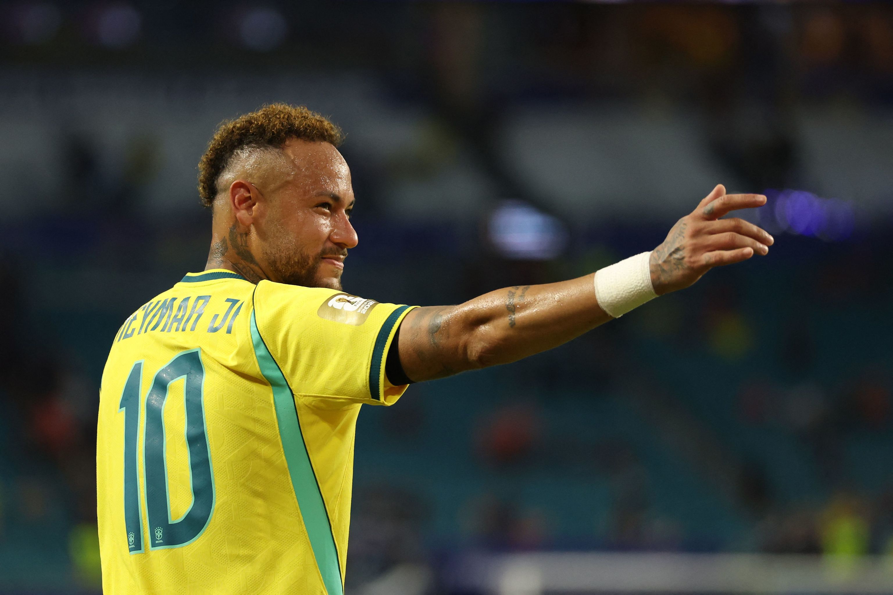 Neymar, tras el pitido final del árbitro en Miami.