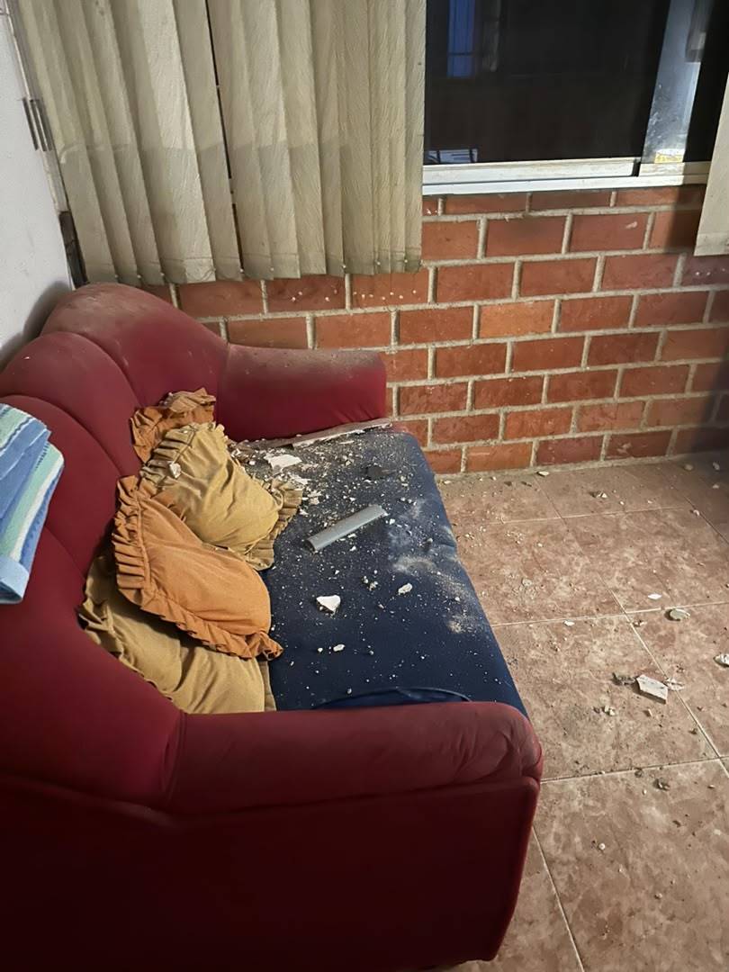 Daños en la vivienda de Samir Jiménez