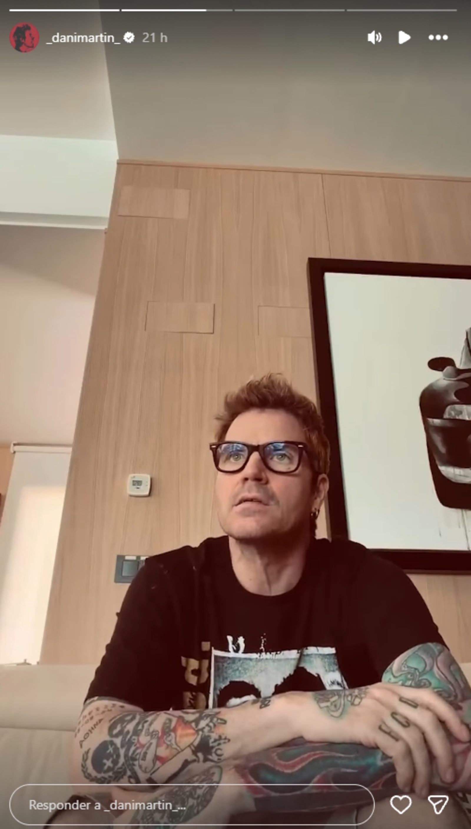 Dani Martín, en el vídeo que ha compartido en su Instagram.