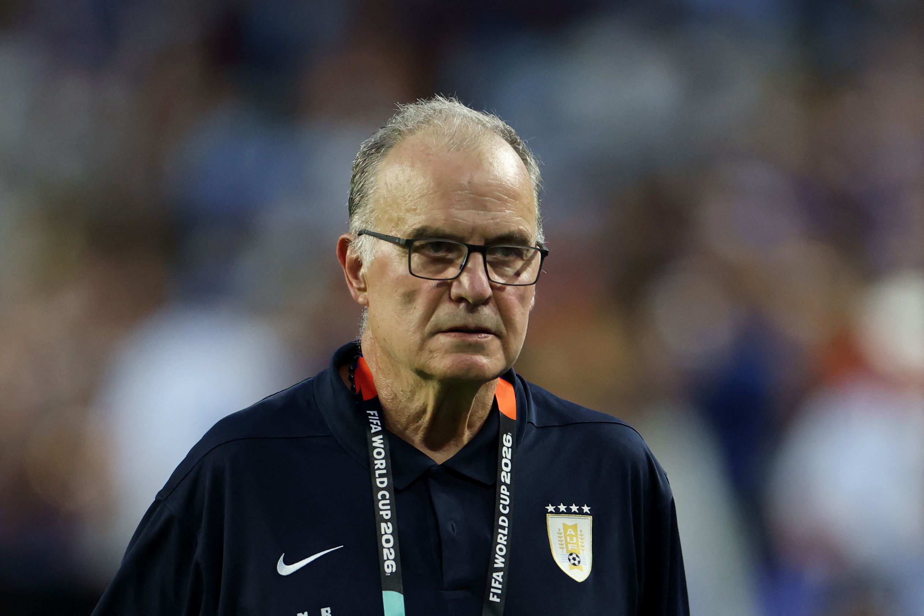 El seleccionador de Uruguay, Marcelo Bielsa, en el partido ante Cabo Verde.