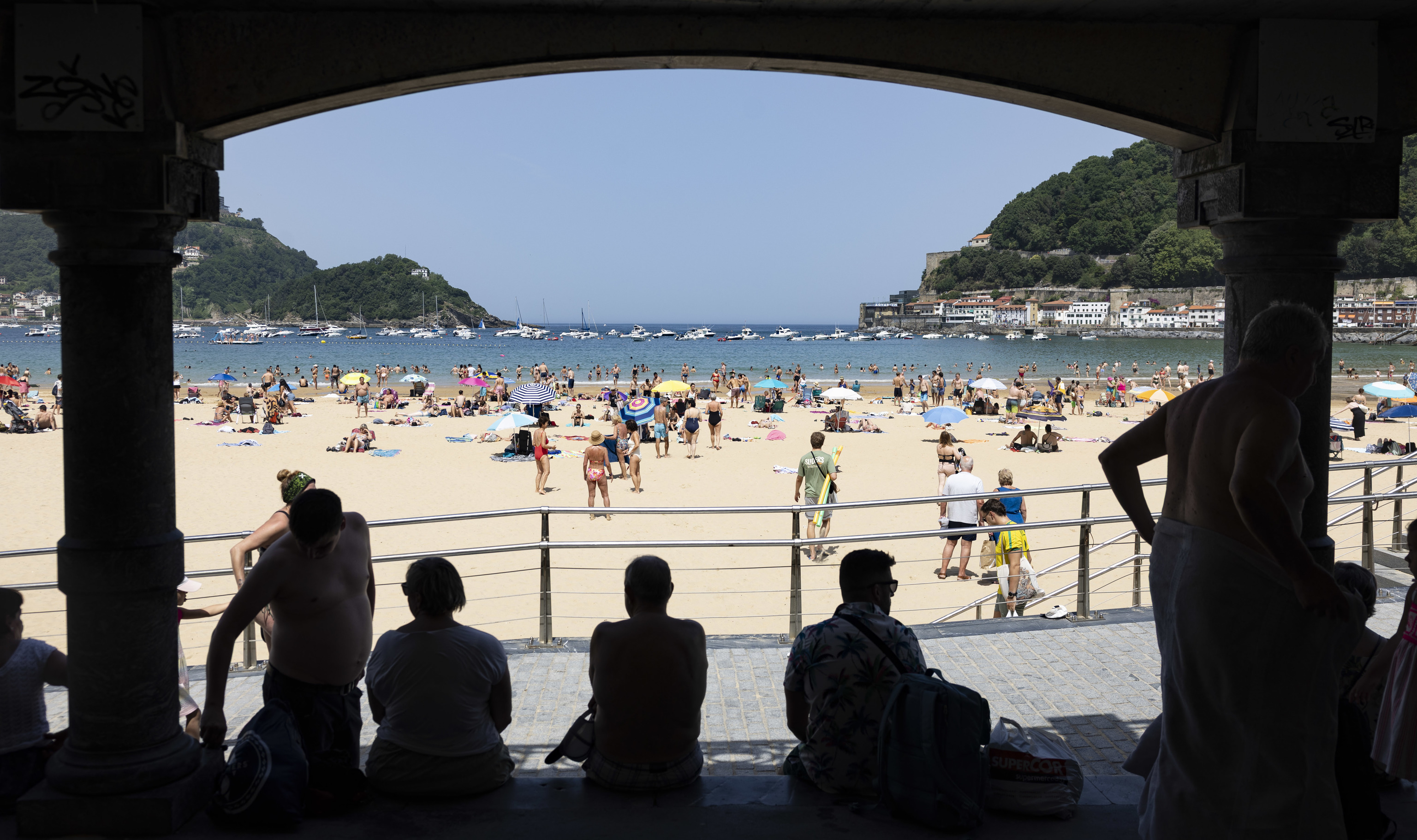 La playa de La Concha, en San Sebastián.