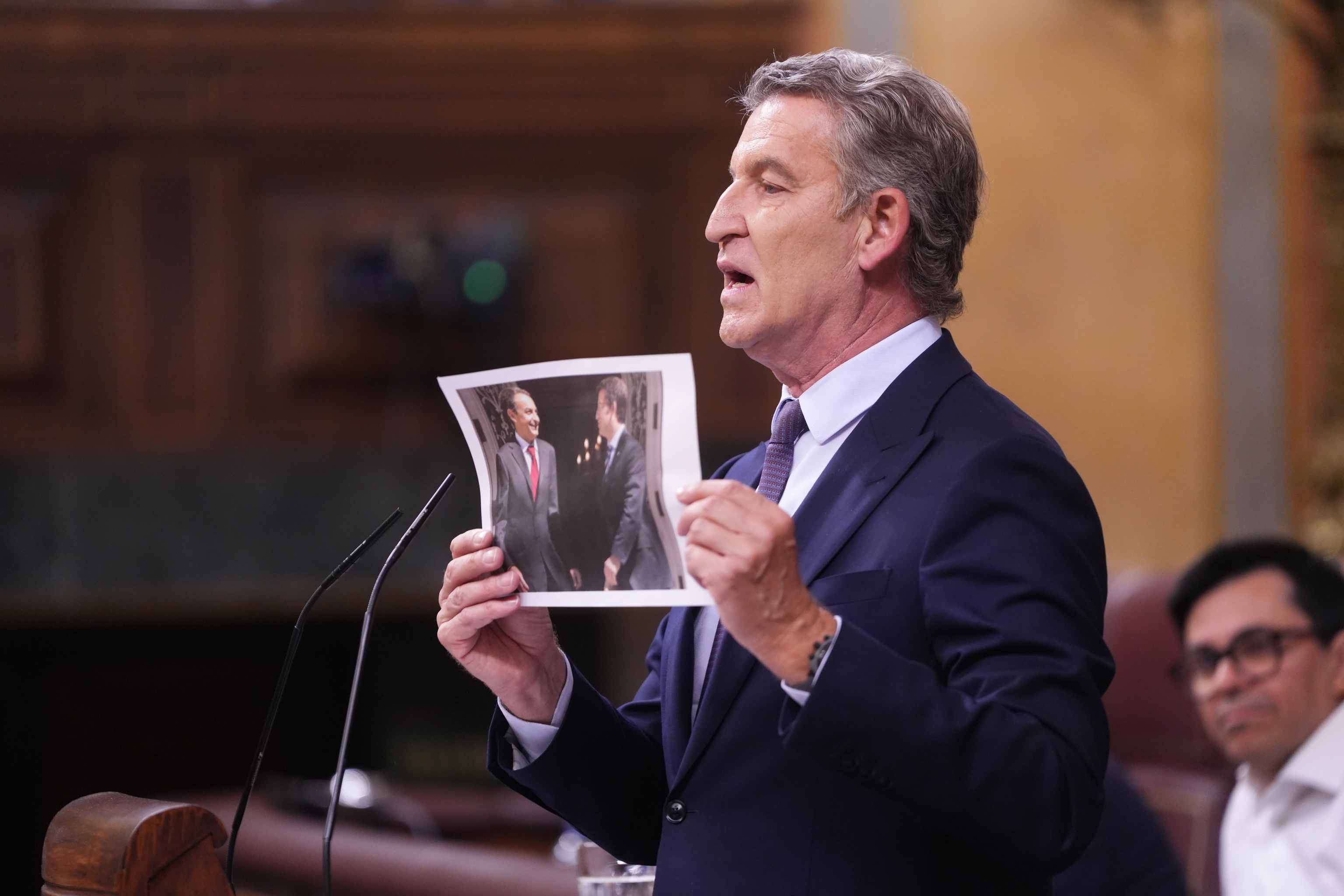 Alberto Núñez Feijóo, el miércoles en el Congreso.