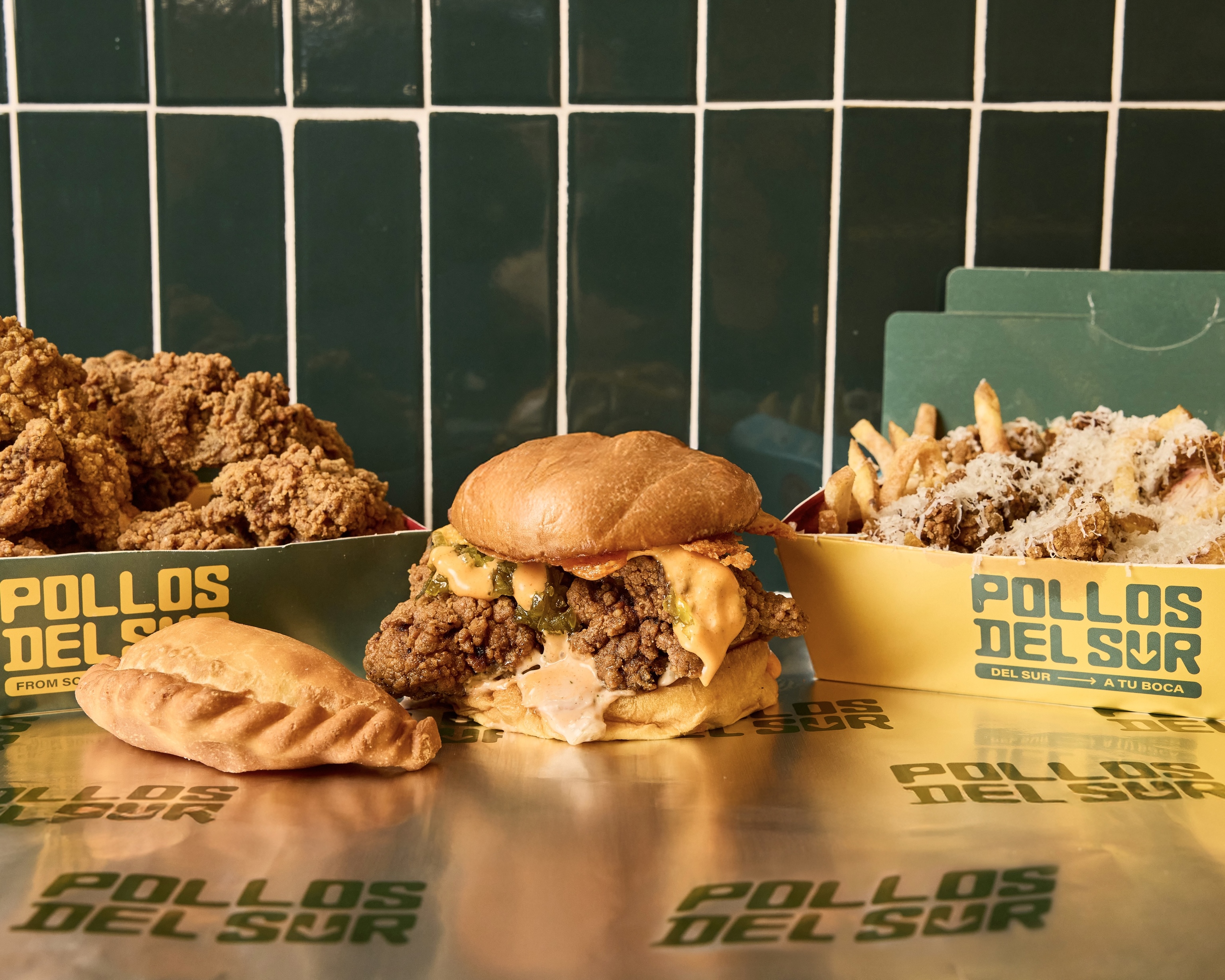 Selección de bocados de Pollos del Sur.