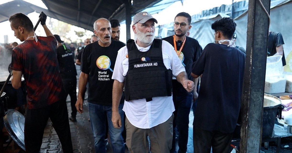 El filántropo español José Andrés, en Gaza.