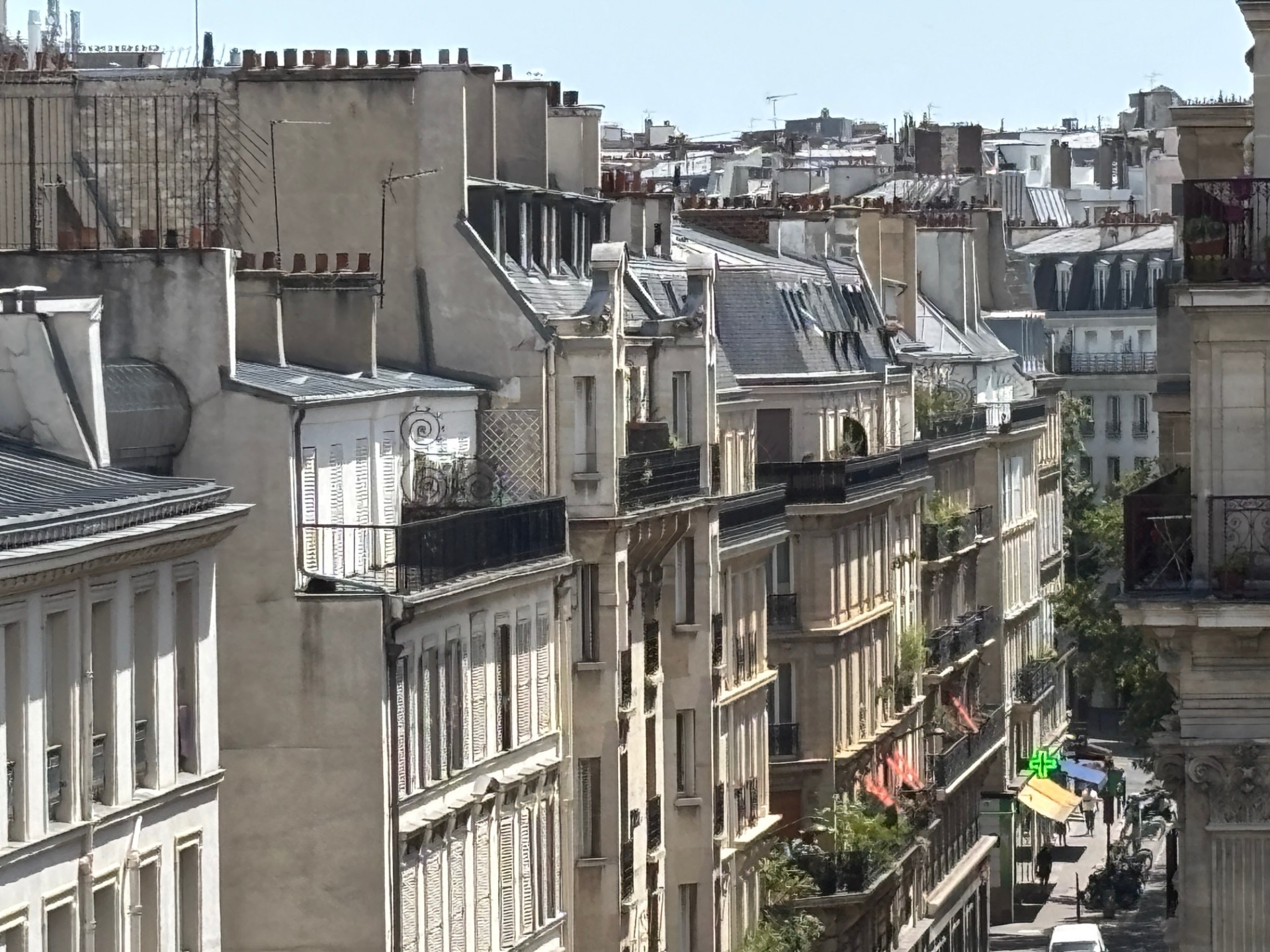 Tejados de zinc de París.