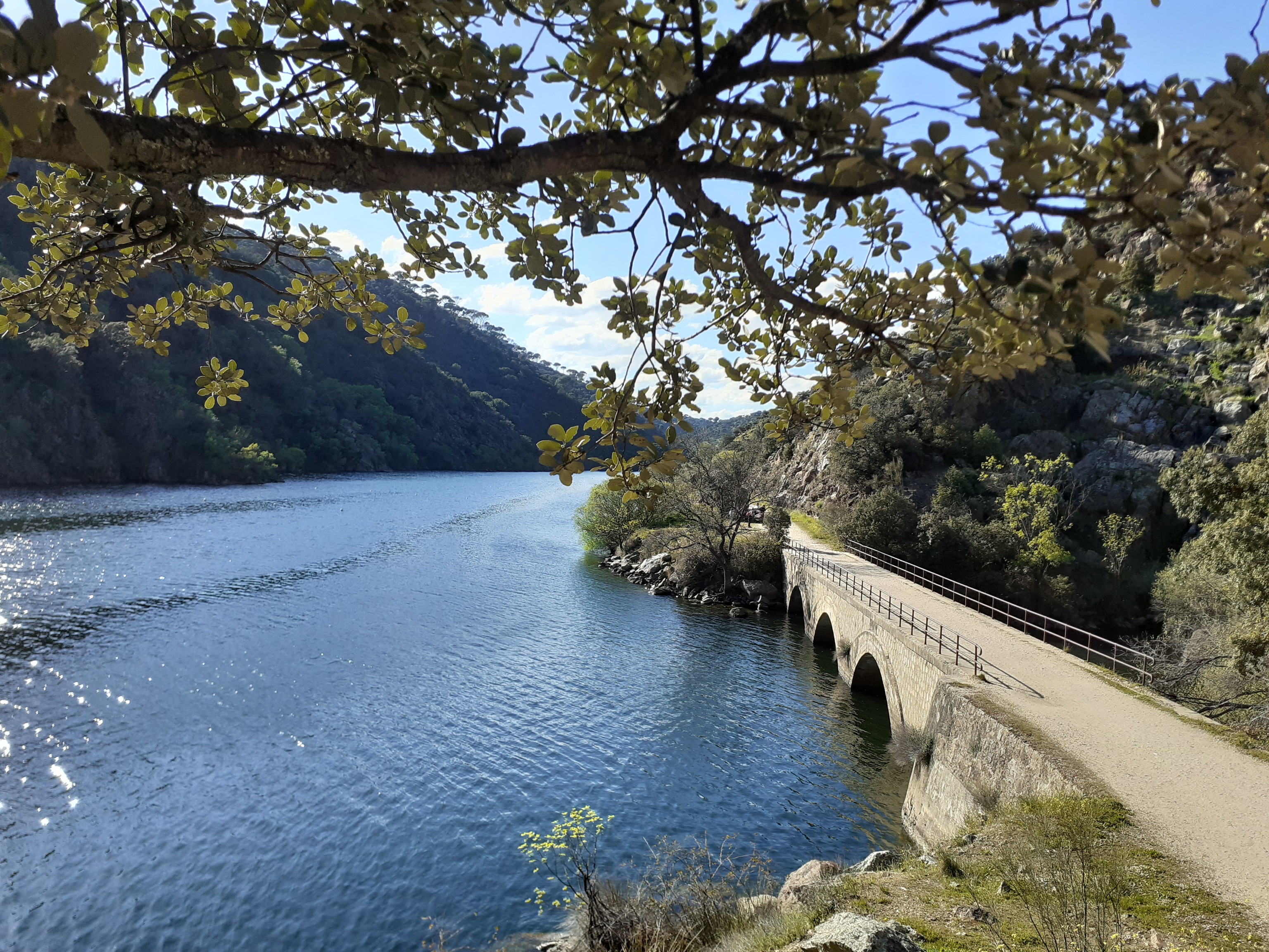 Paisaje acuático en la sierra madrileña.
