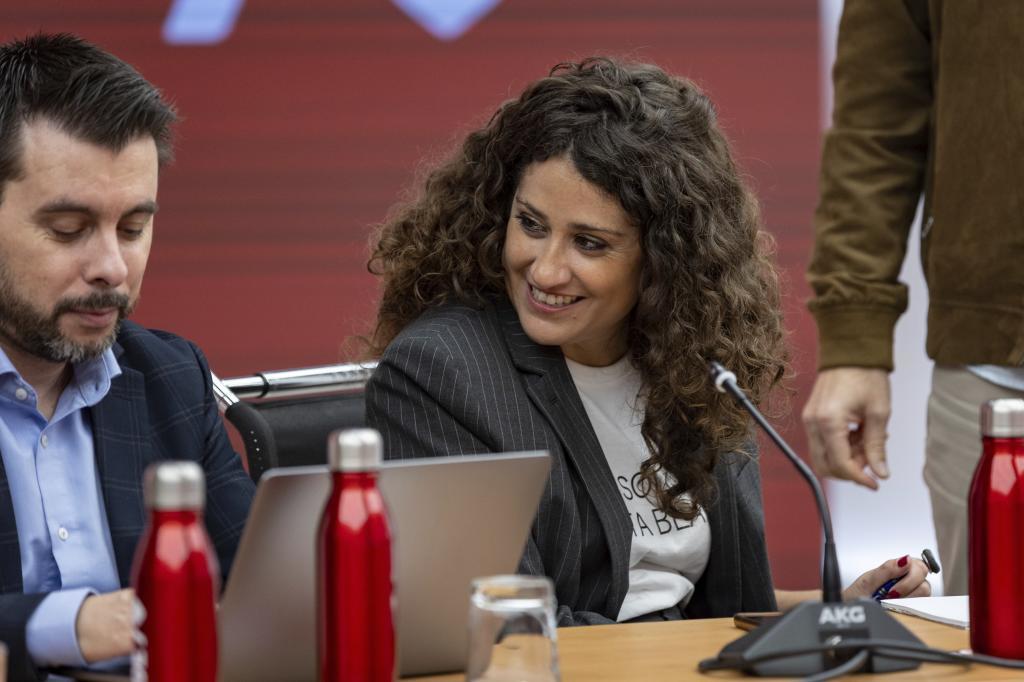 Enma López, en una reunión del PSOE en octubre de 2024.