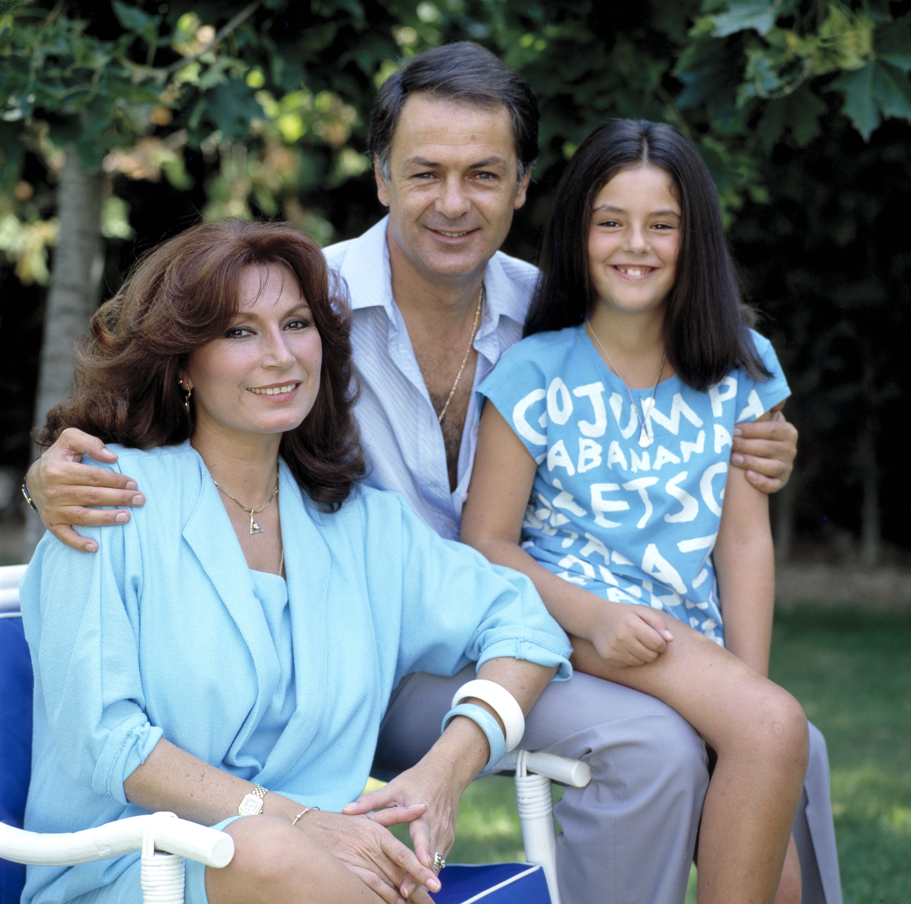 Rocío Jurado, Pedro Carrasco y su hija Rocío en una foto de 1985. El matrimonio se separó cuando la niña tenía 12 años, poco después de la imagen.