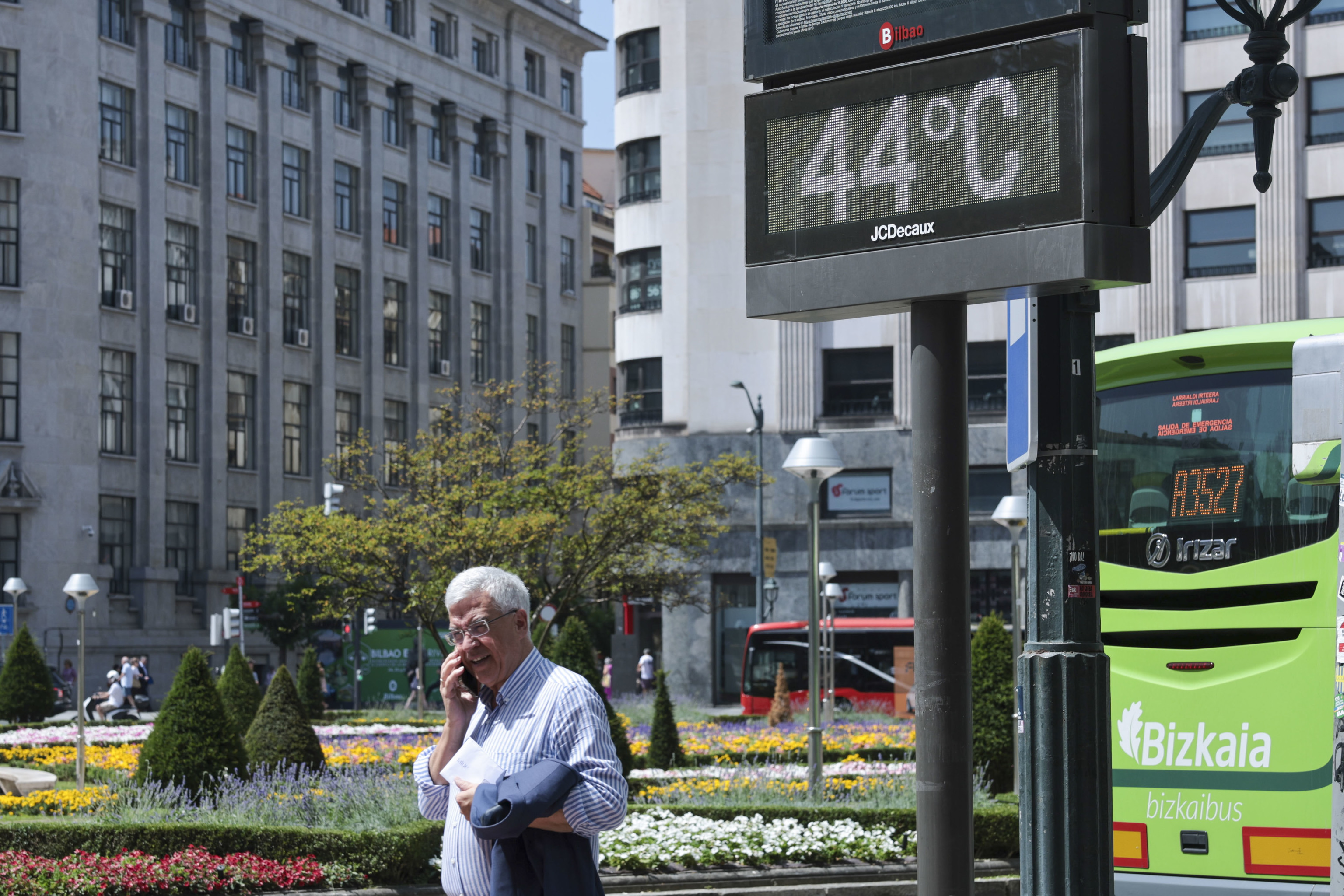 Un termómetro en Bilbao.