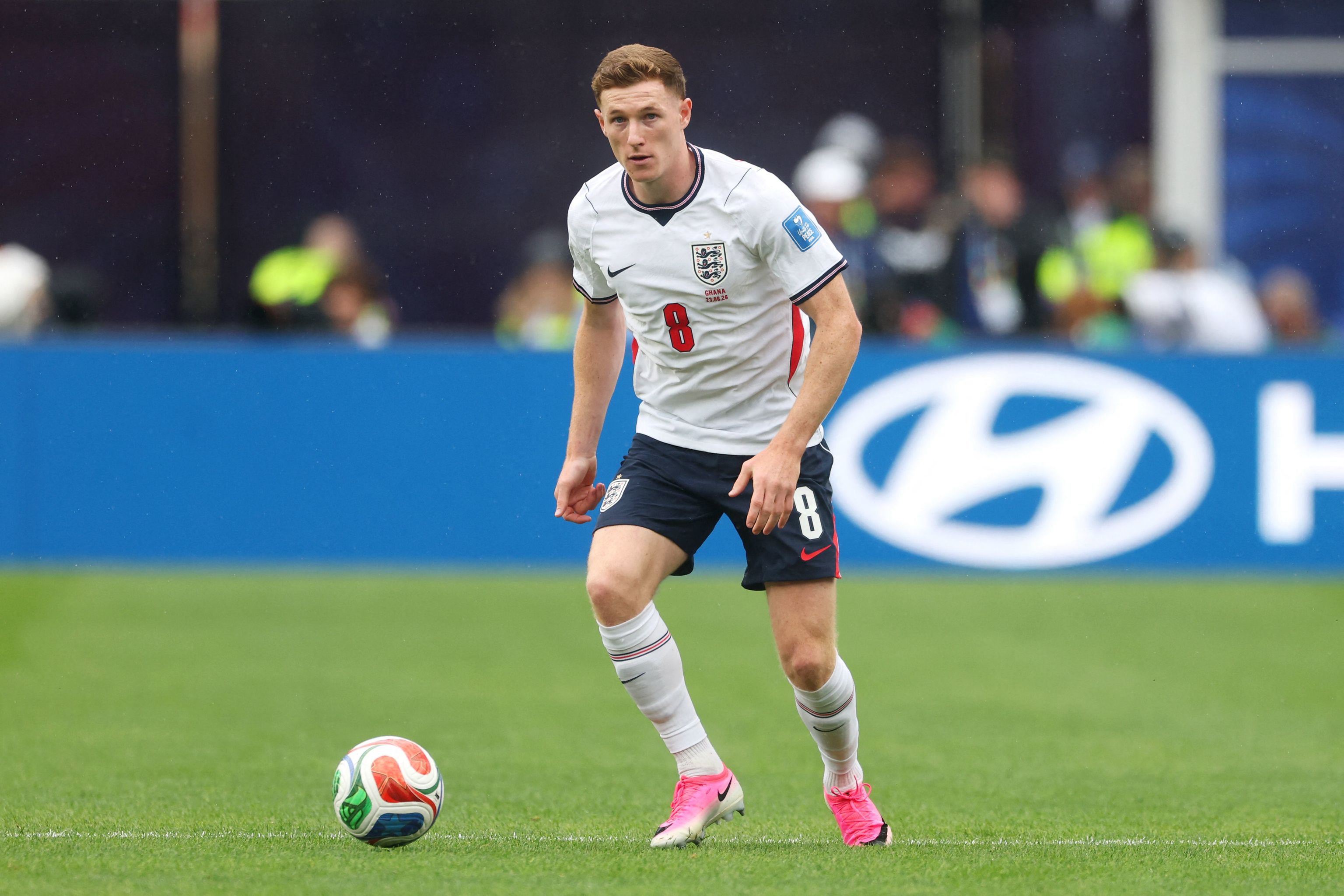 Elliot Anderson, en un partido con Inglaterra en el Mundial.