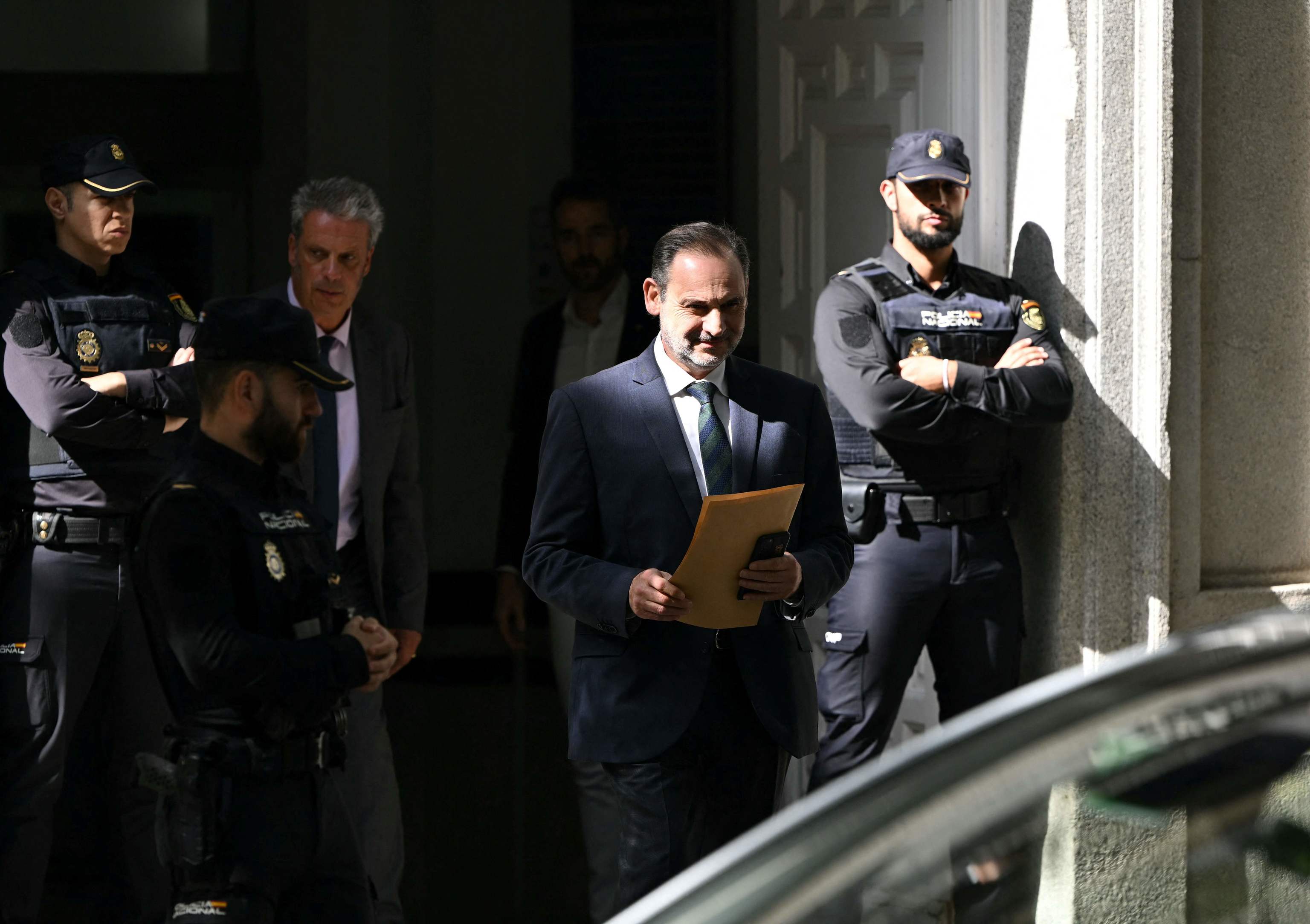 José Luis Ábalos, a la salida del Tribunal Supremo.