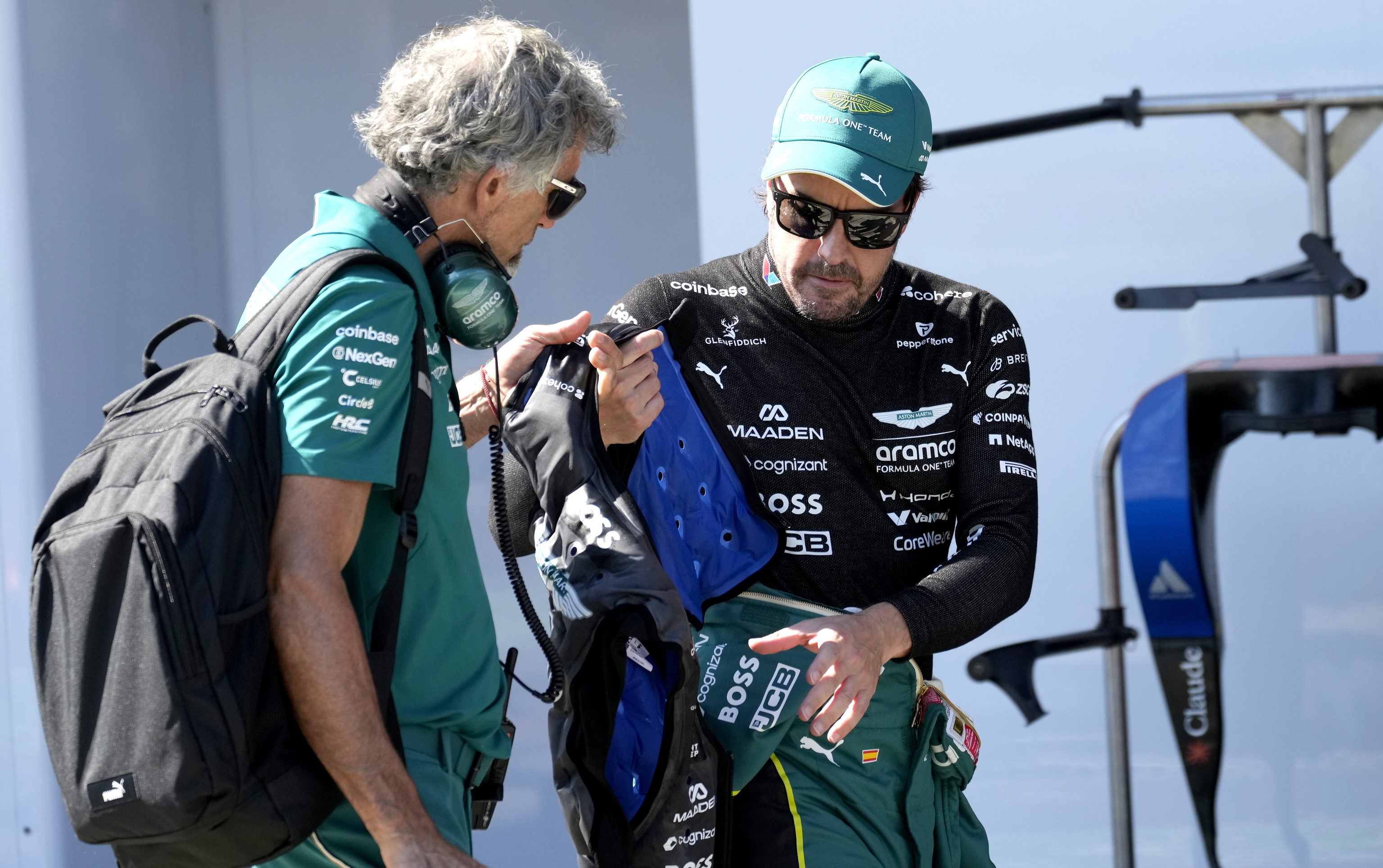 Alonso, el sábado, en el 'paddock' del Red Bull Ring.