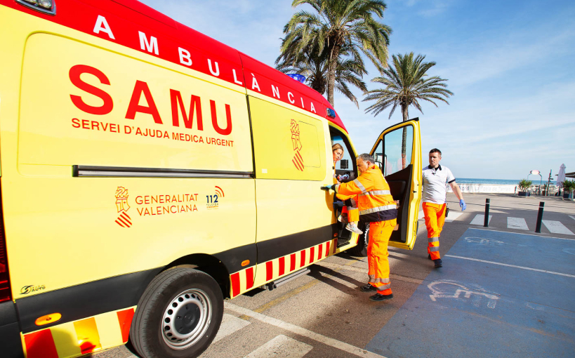 Ambulancia del Servicio de Ayuda Médica Urgente (SAMU).