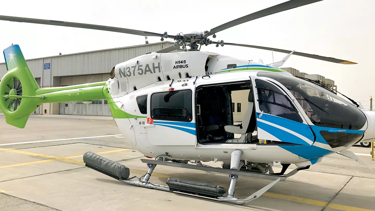 Un helicoptero de la compañía petrolera 'Aramco', en una imagen de archivo.