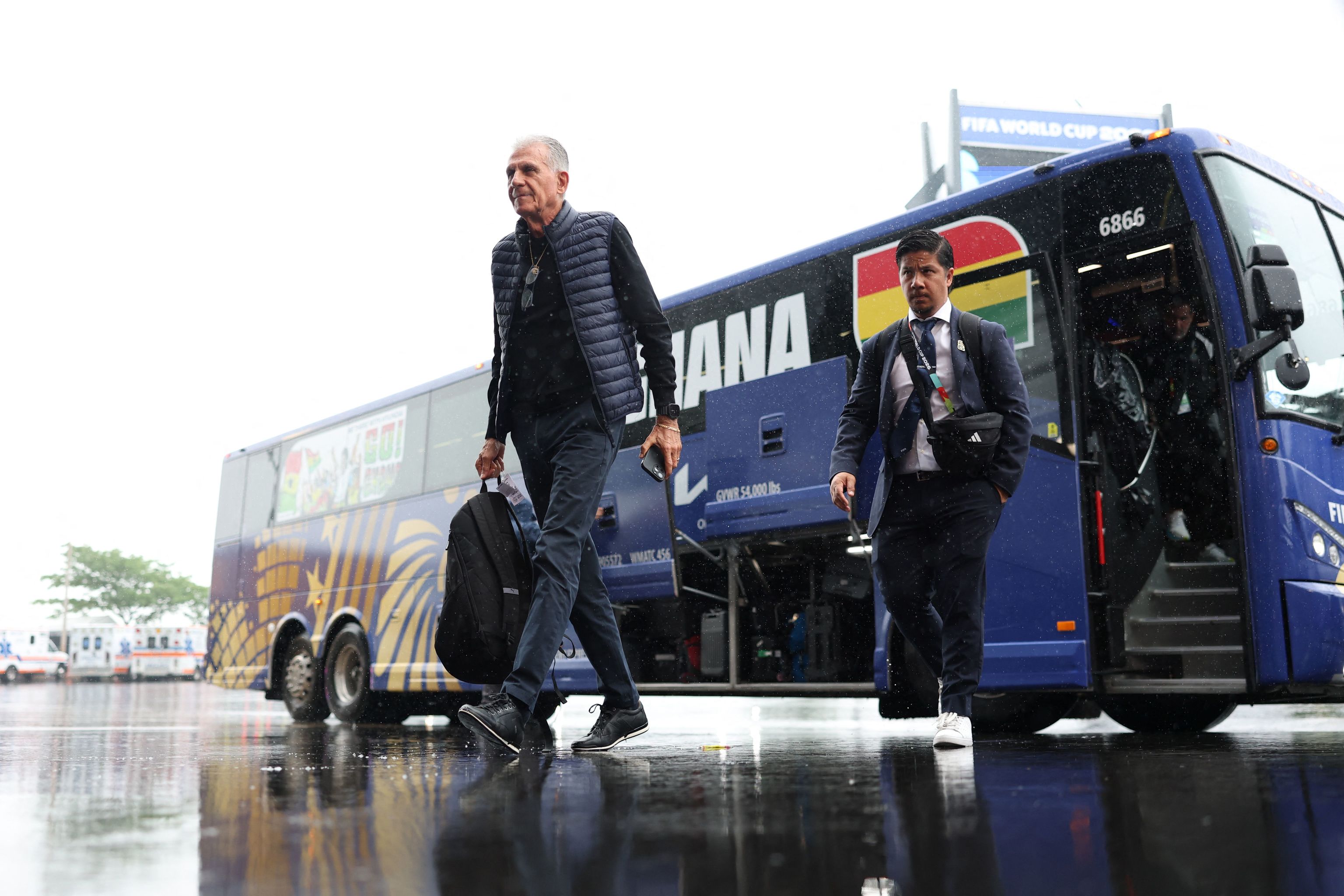 Queiroz, poco antes del partido ante Croacia en Philadelphia.