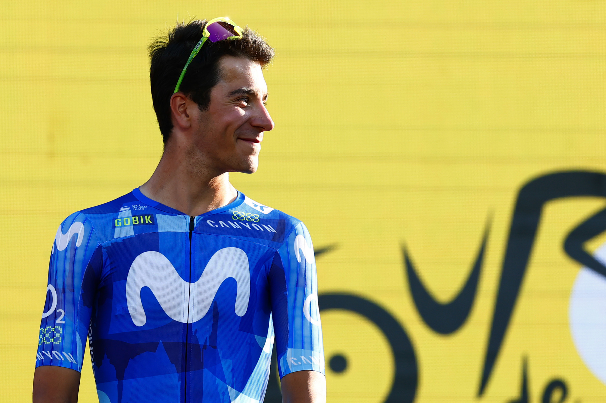 Cian Uijtdebroeks, durante la presentación del Tour en Barcelona.