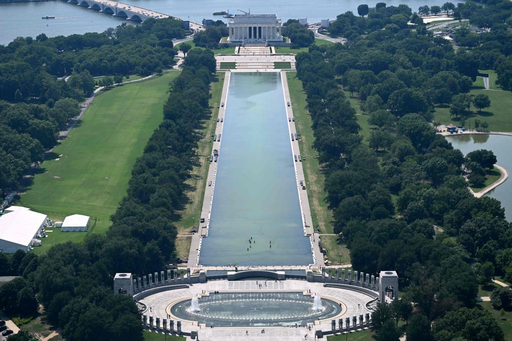El Estanque Reflectante visto desde el Monumento a Washington el pasado martes, 30 de junio.