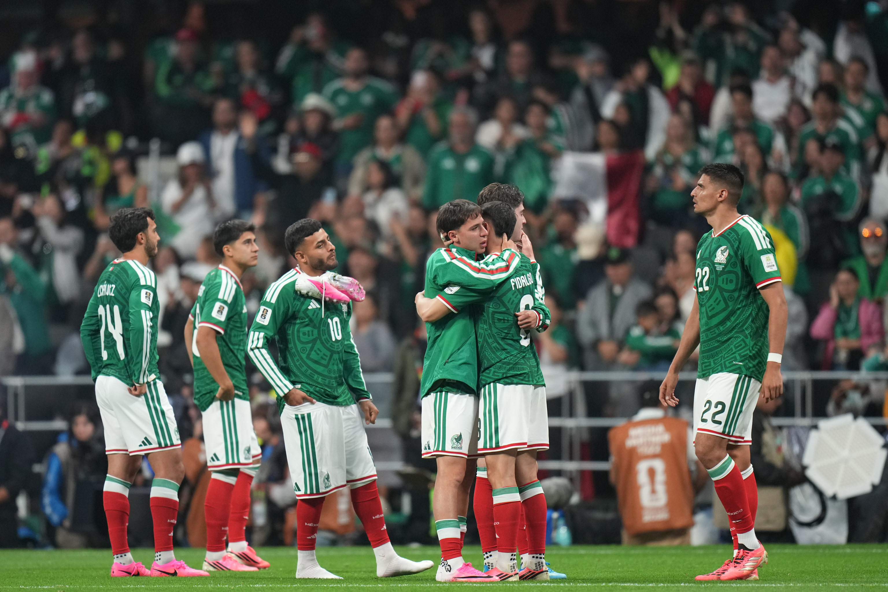 Desolación de los jugadores de México.