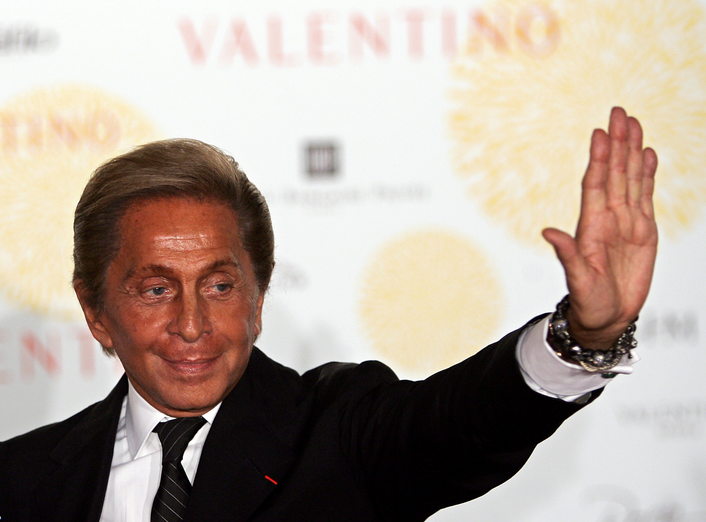 Valentino antes de un desfile en Roma en 2007.
