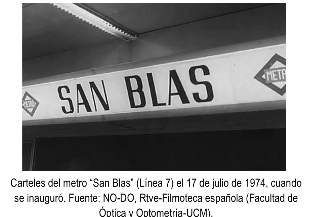 Estación de Metro de San Blas, el día de su inauguración en 1974.