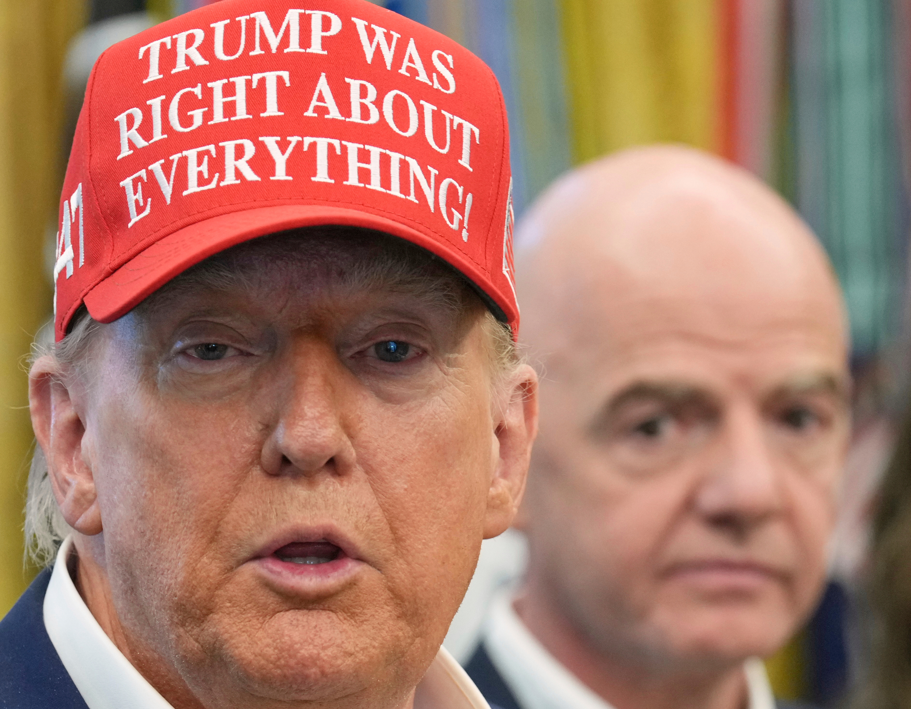 Infantino y Trump, en una imagen del pasado agosto.