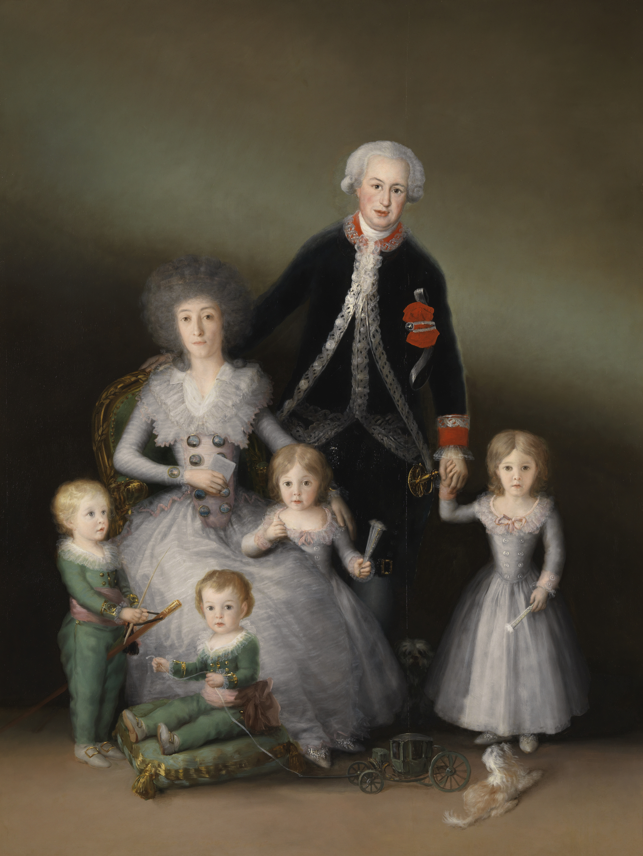 Los duques de Osuna y sus hijos retratados por Goya.