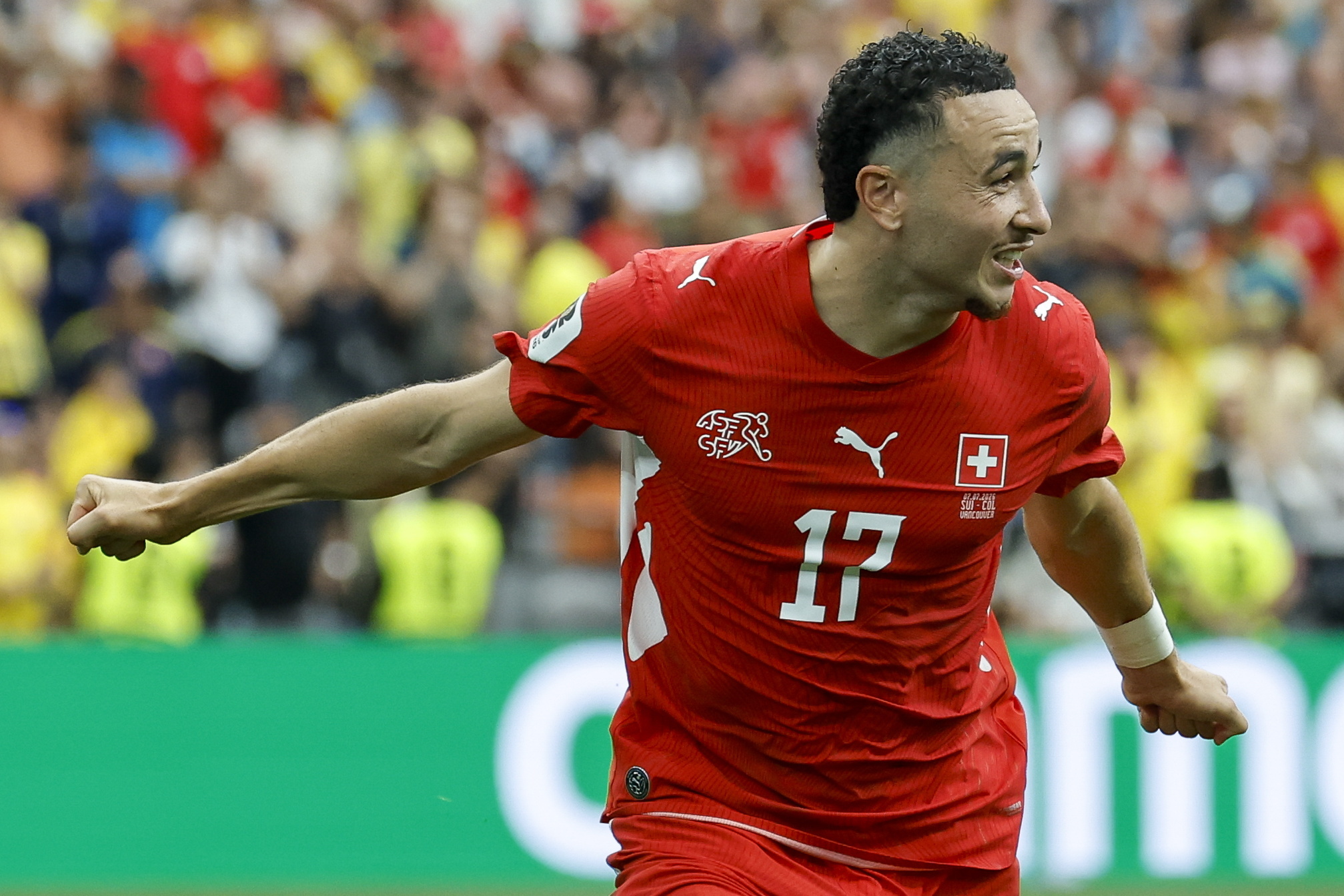 Ruben Vargas, tras marcar el penalti a Colombia que dio el pase a Suiza a cuartos del Mundial.