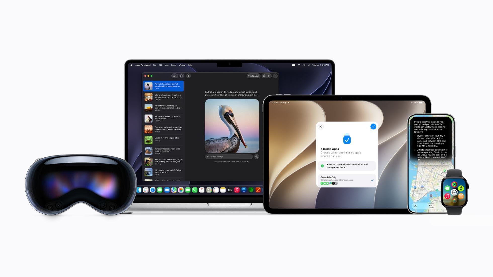 Distintos dispositivos de Apple.