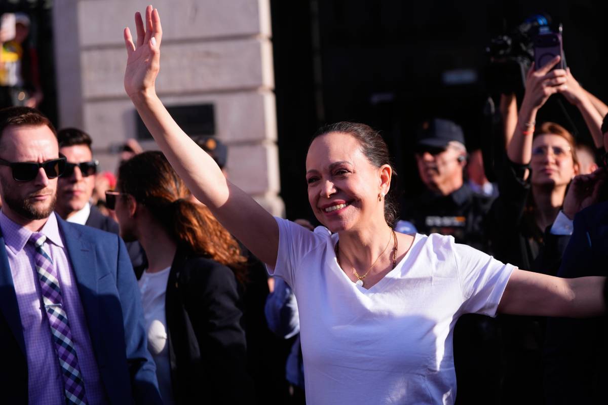 La líder opositora de Venezuela. María Corina Machado, en su última visita a Madrid