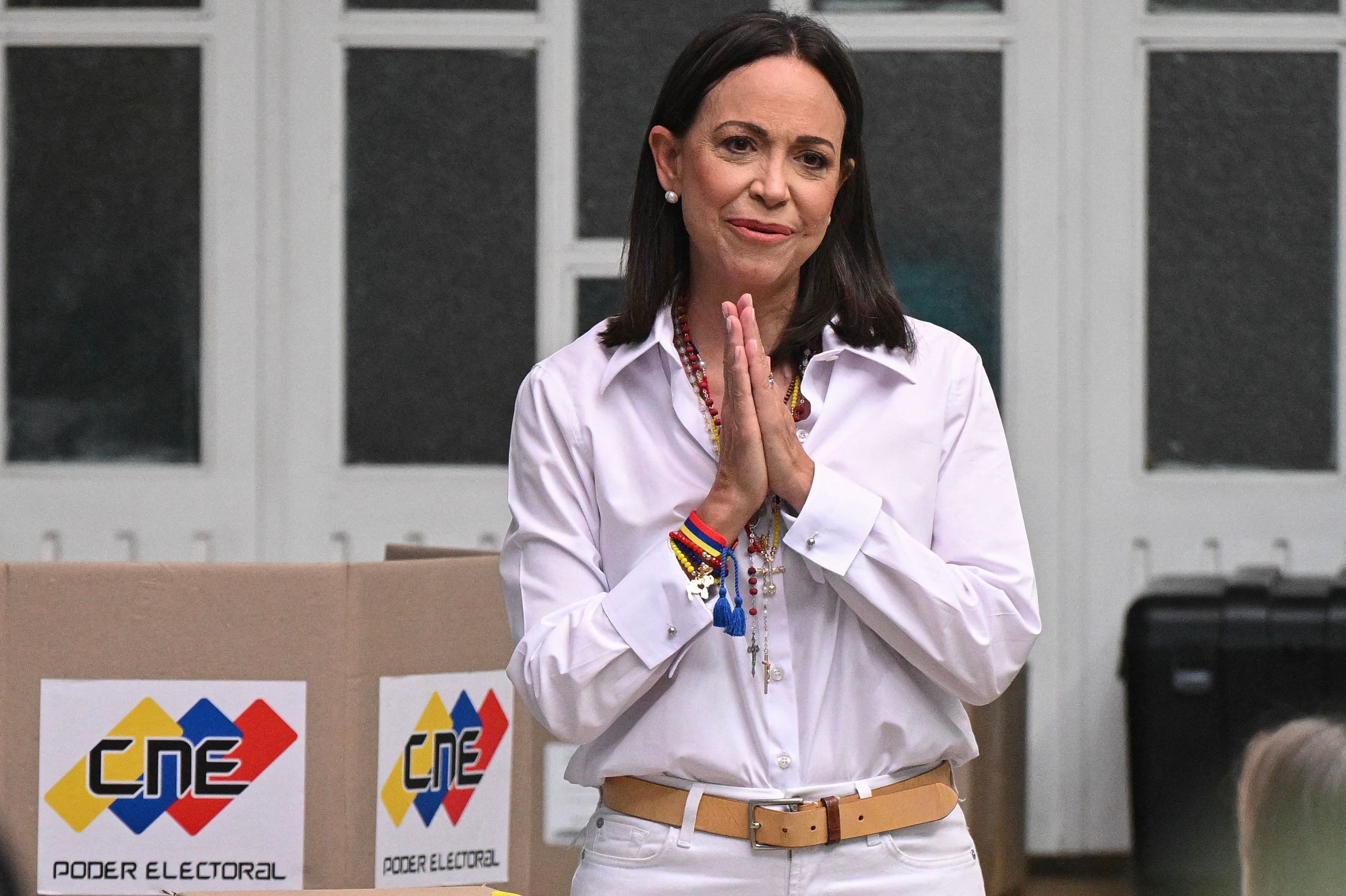 La Premio Nobel María Corina Machado, el 28-J de 2024.