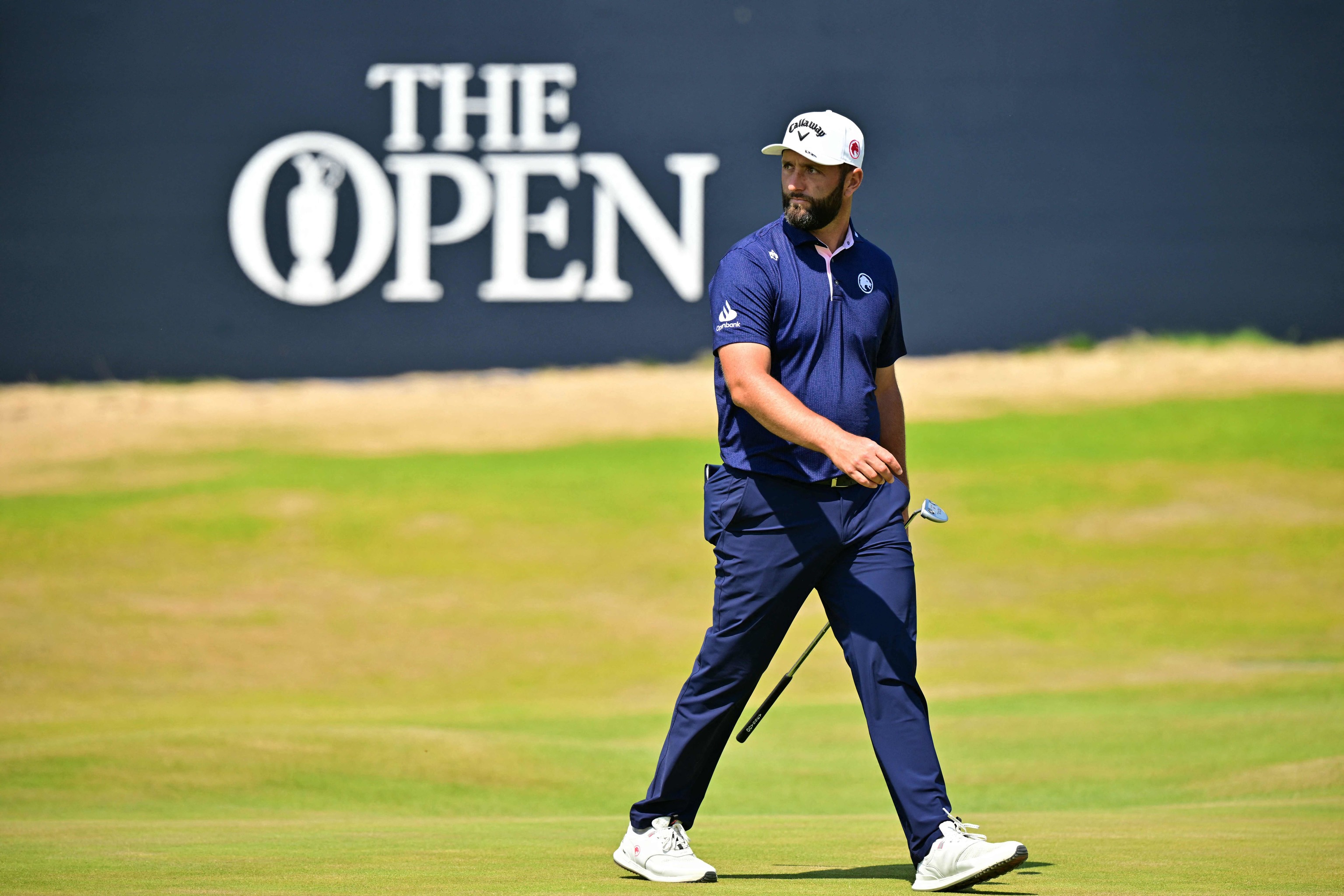 Jon Rahm durante la sesión de práctica previa al inicio del British Open.