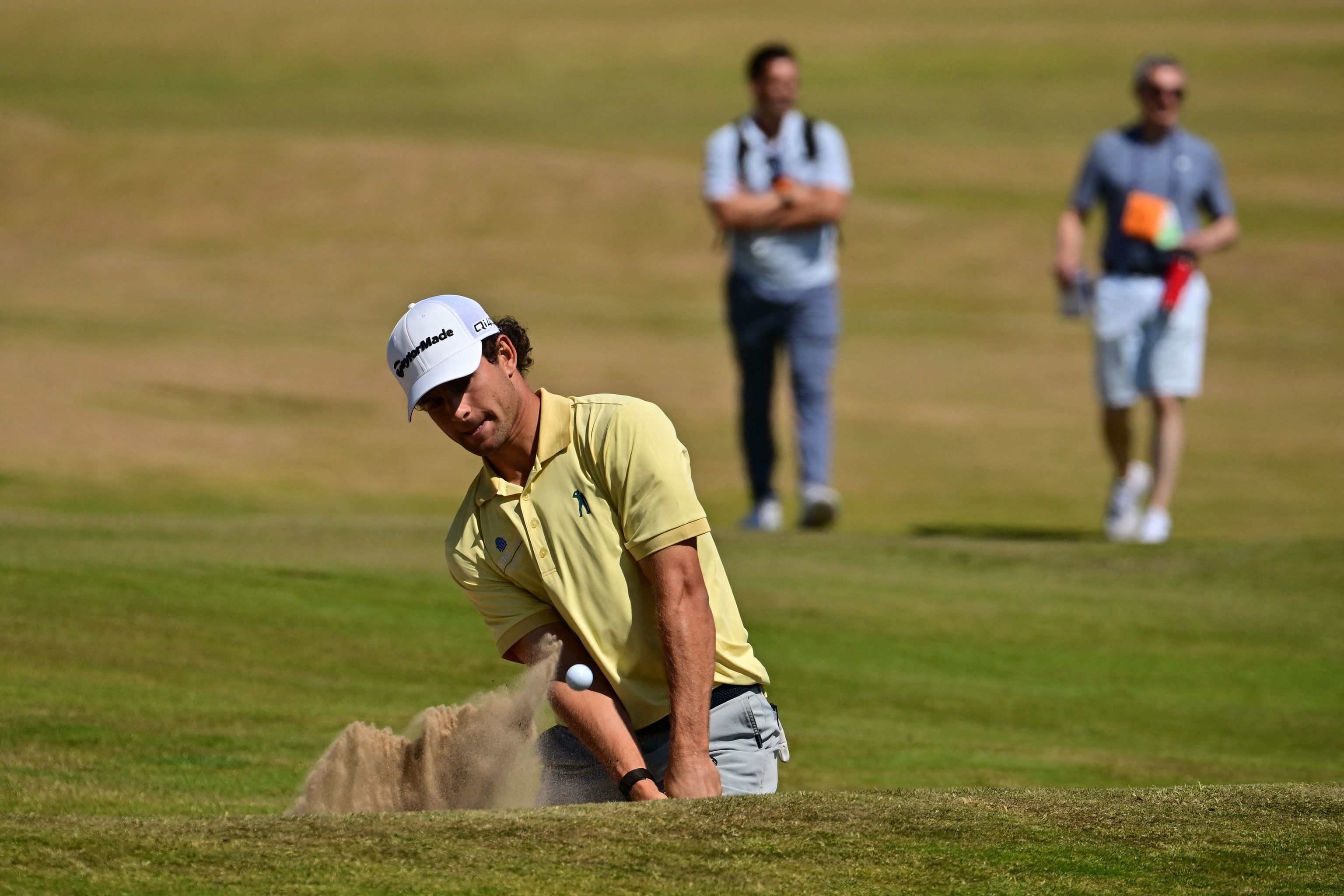 Angel Ayora en el Royal Birkdale Golf Club durante la práctica.