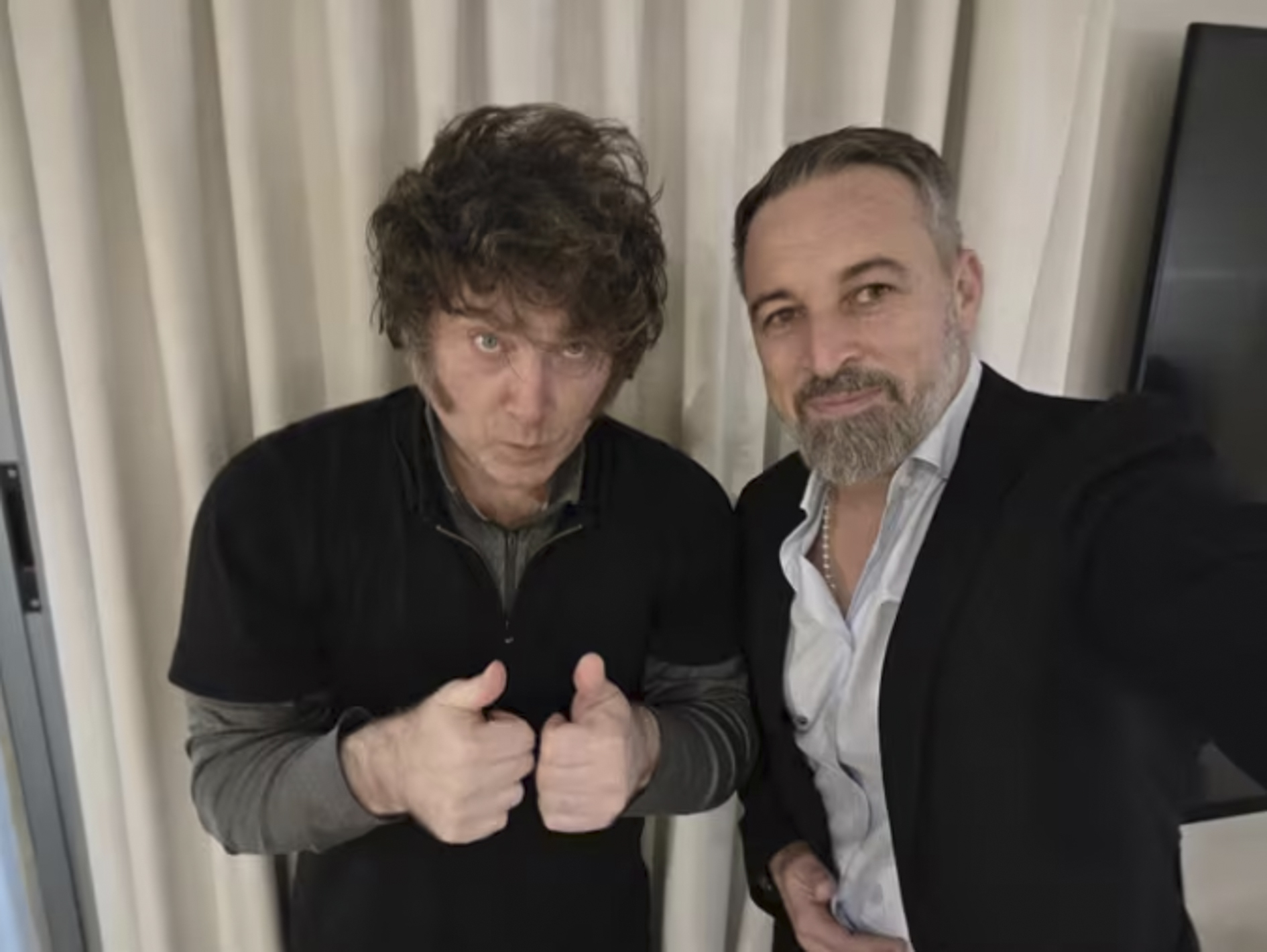 El presidente argentino, Javier Milei, con Abascal
