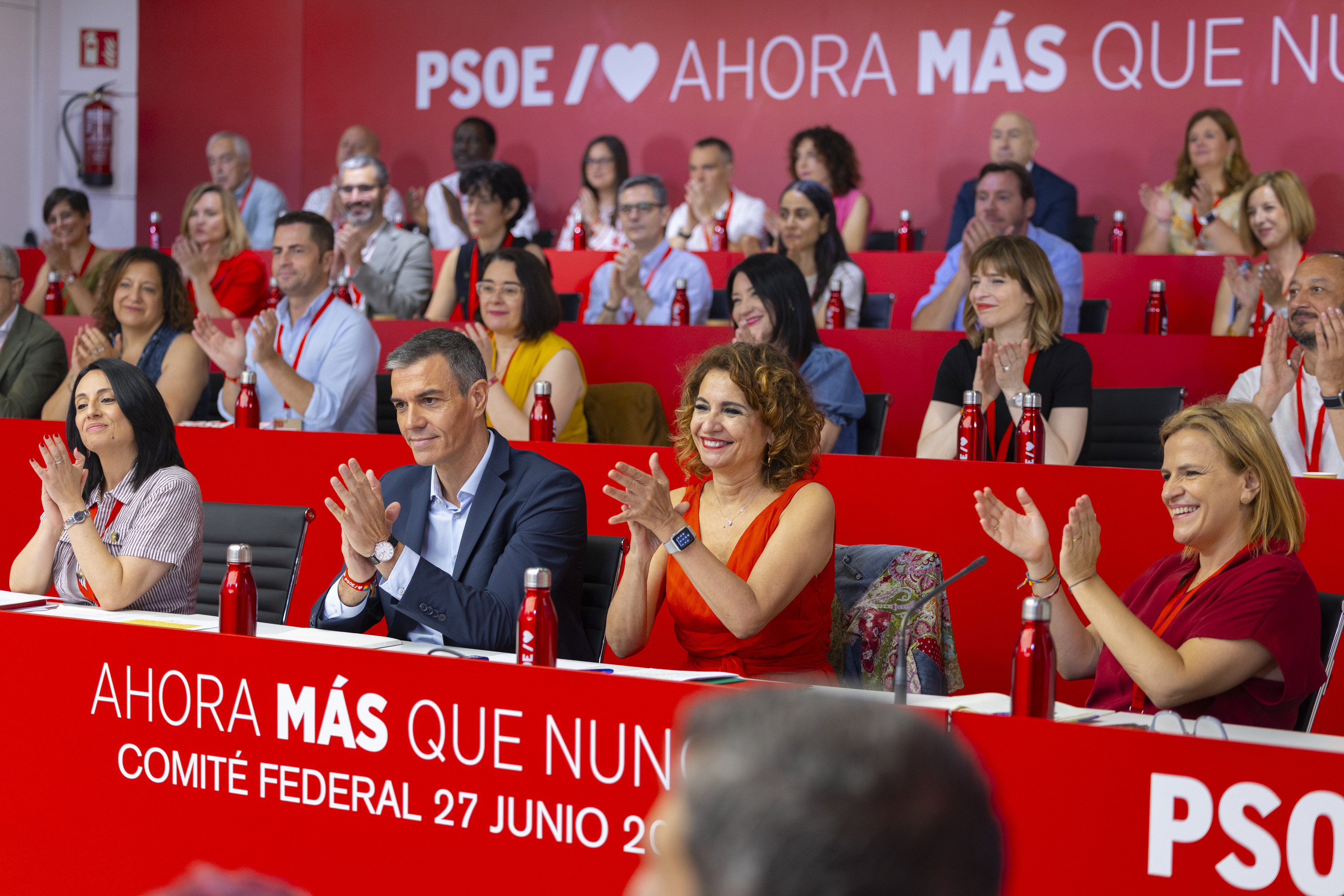 El secretario general del PSOE y presidente del Gobierno, Pedro Sánchez, preside la reunión del Comité Federal del PSOE.